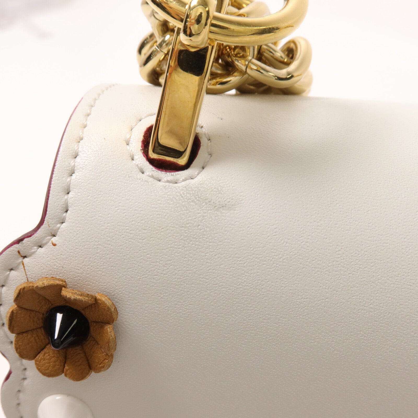 FENDI 牛皮皮革Kan I Small鏈帶肩背袋