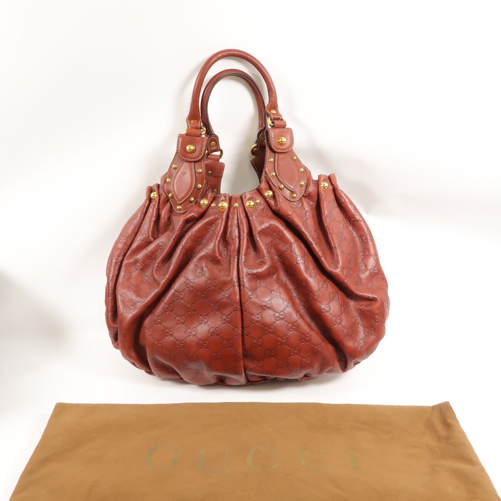 GUCCI 牛皮皮革Guccissima Handbag手挽袋