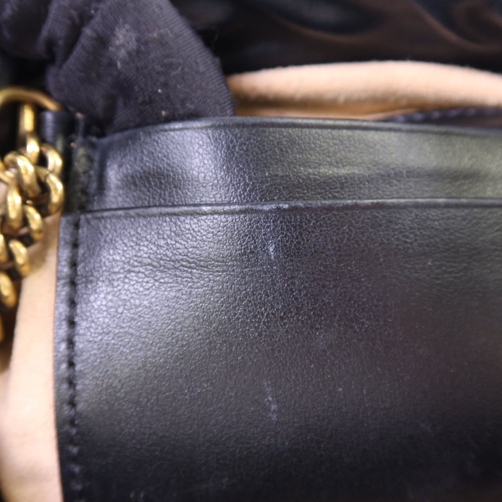 GUCCI 皮革GG Marmont Bucket金扣鏈帶肩背袋