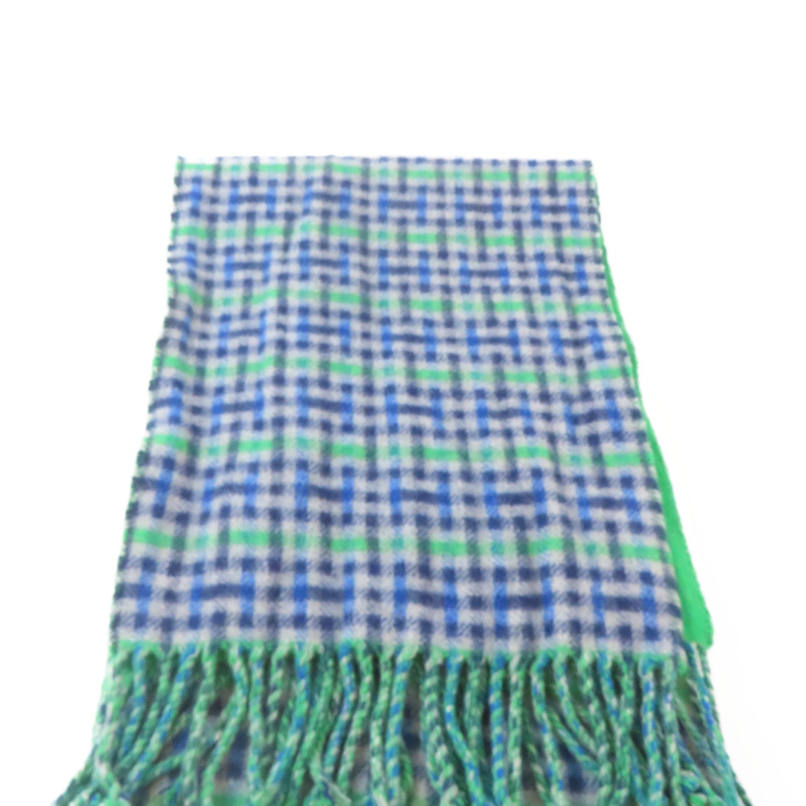 HERMES 羊絨Scarf圍巾綠色/藍色