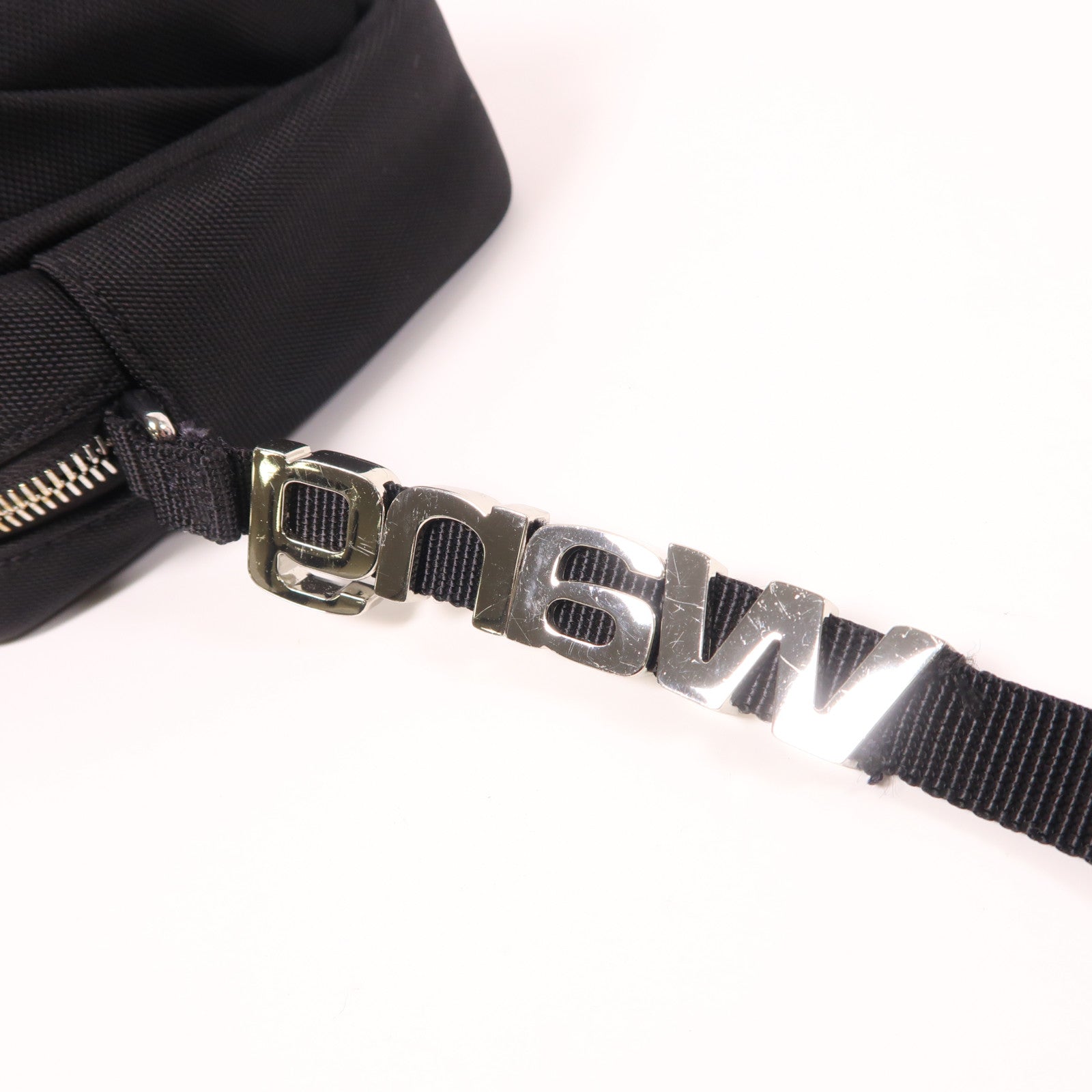 SELECTION 尼龍Shoulder Bag銀扣肩背袋黑色