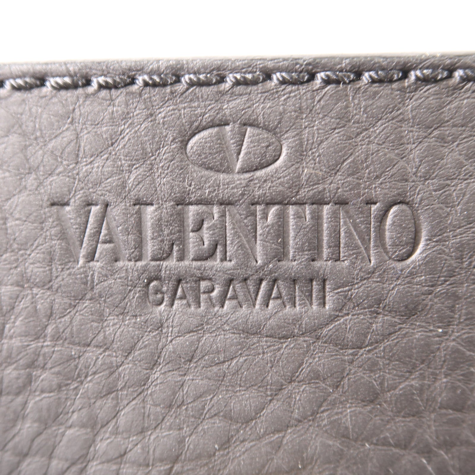 Valentino 帆布/牛皮皮革2 Way Bag金扣手挽肩背兩用袋黑色/卡其色