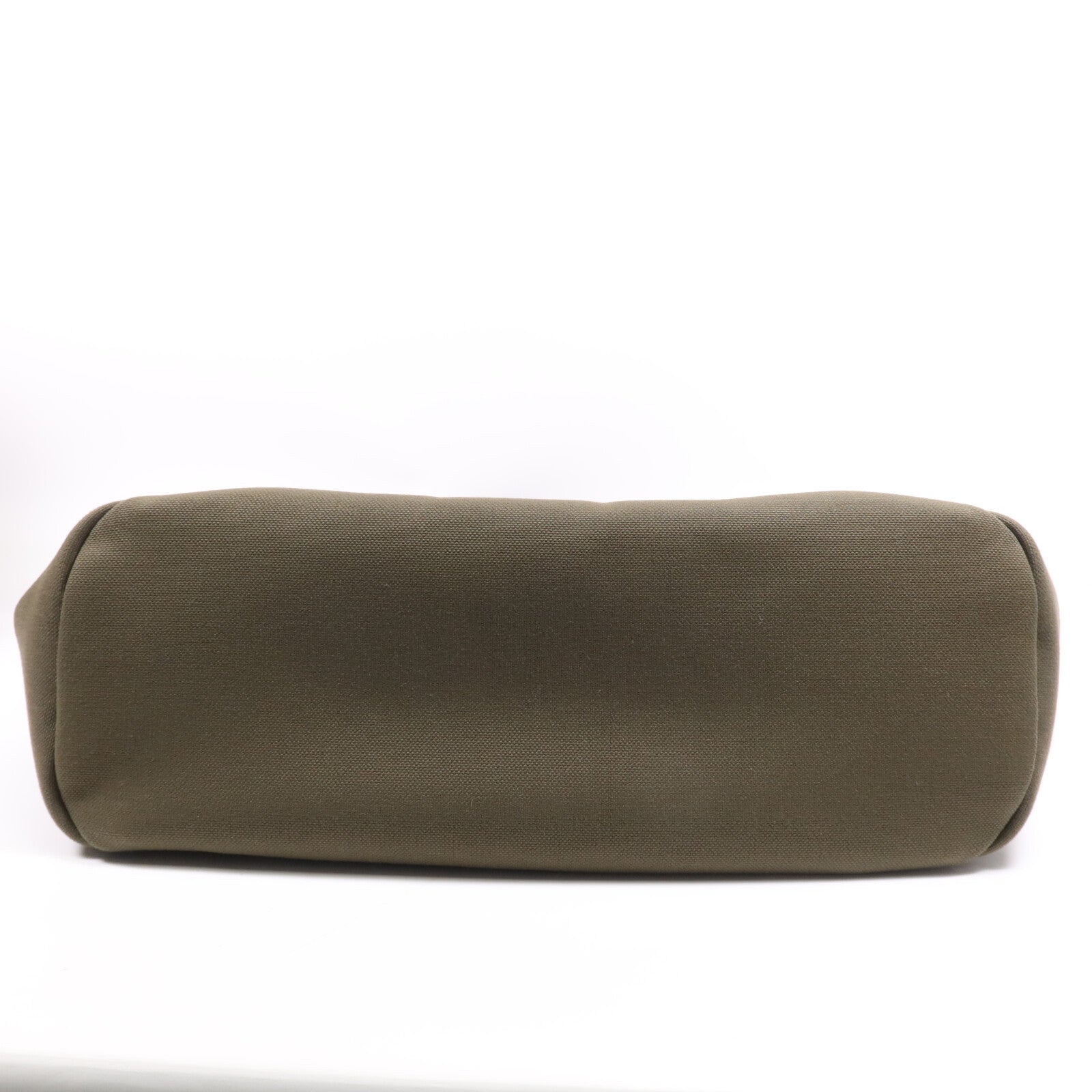 HERMES 【激減優惠】帆布Sac De Pansage Groom銀扣手挽肩背兩用袋Green