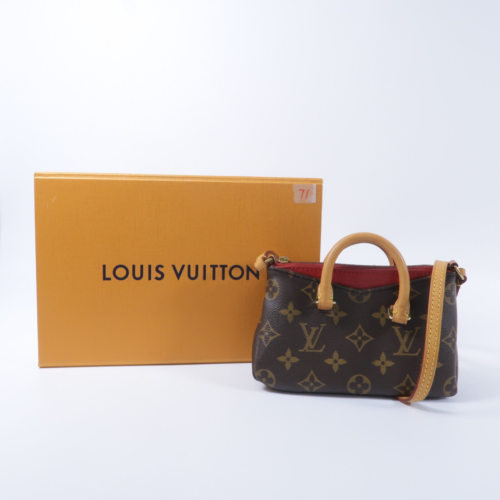 LOUIS VUITTON Monogram Nano Pallas手挽肩背兩用袋