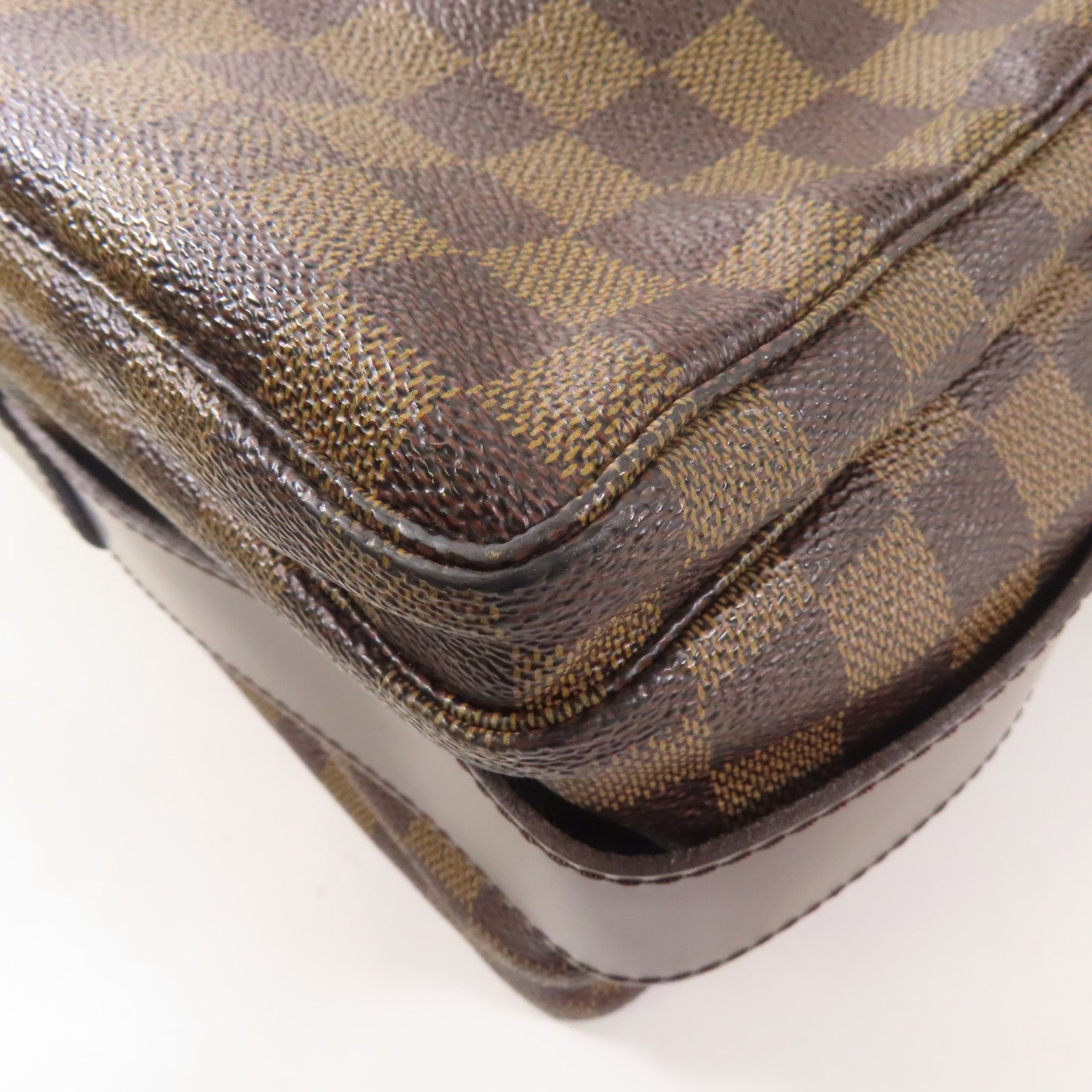 LOUIS VUITTON LV GHW Naviglio Shoulder Messenger Bag N45255 Damier Brown