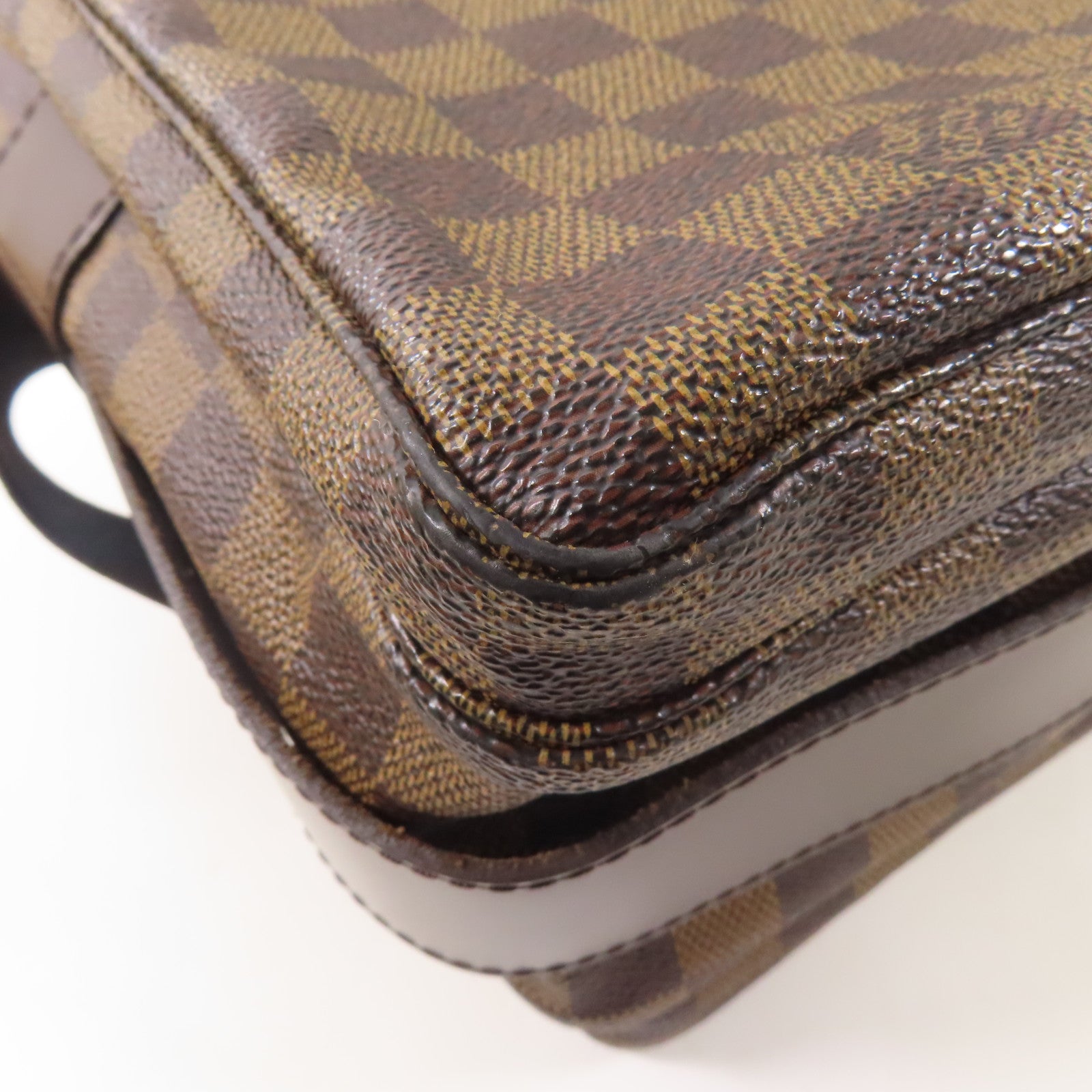 LOUIS VUITTON LV GHW Naviglio Shoulder Messenger Bag N45255 Damier Brown