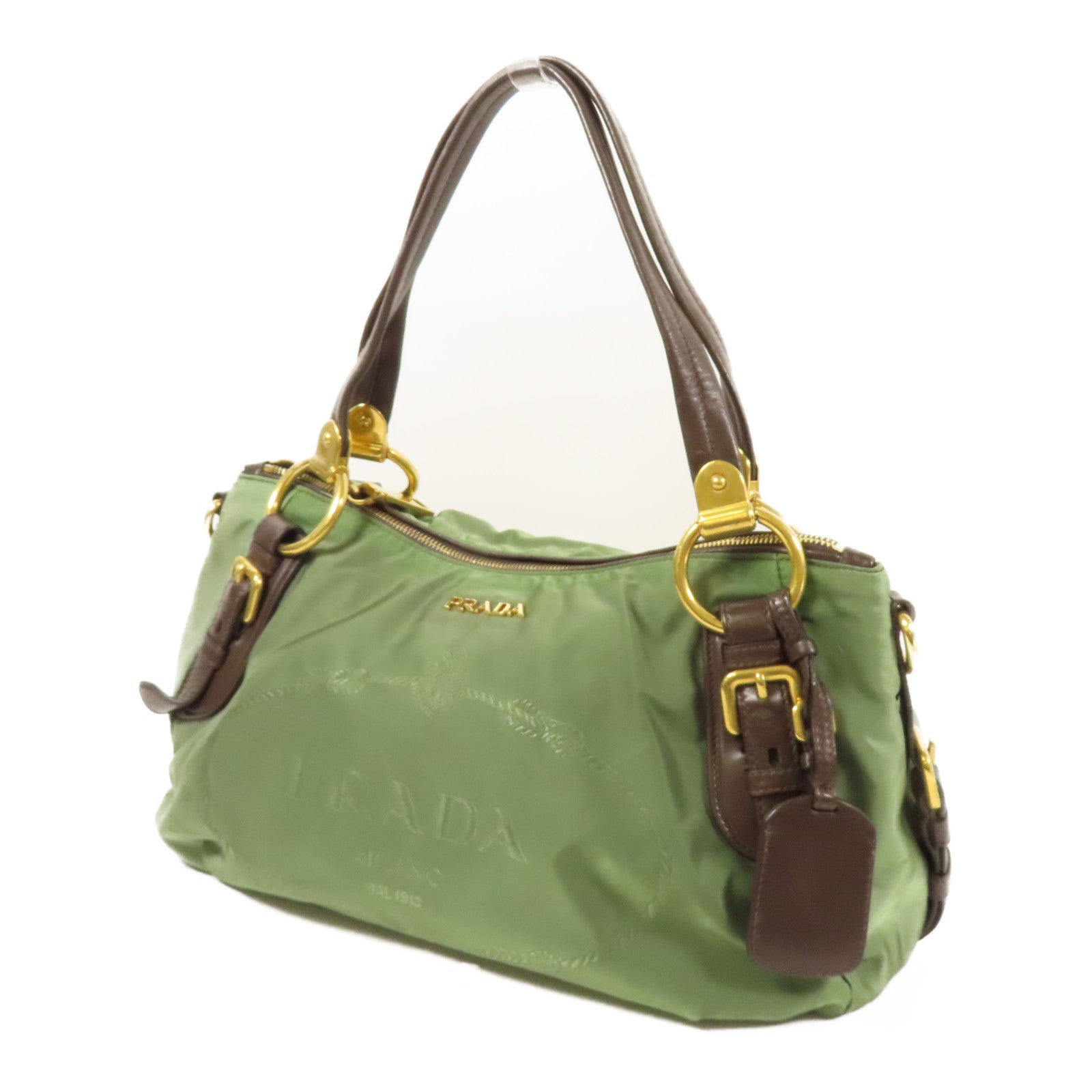 PRADA 尼龍Shoulder Bag金扣手挽肩背兩用袋
