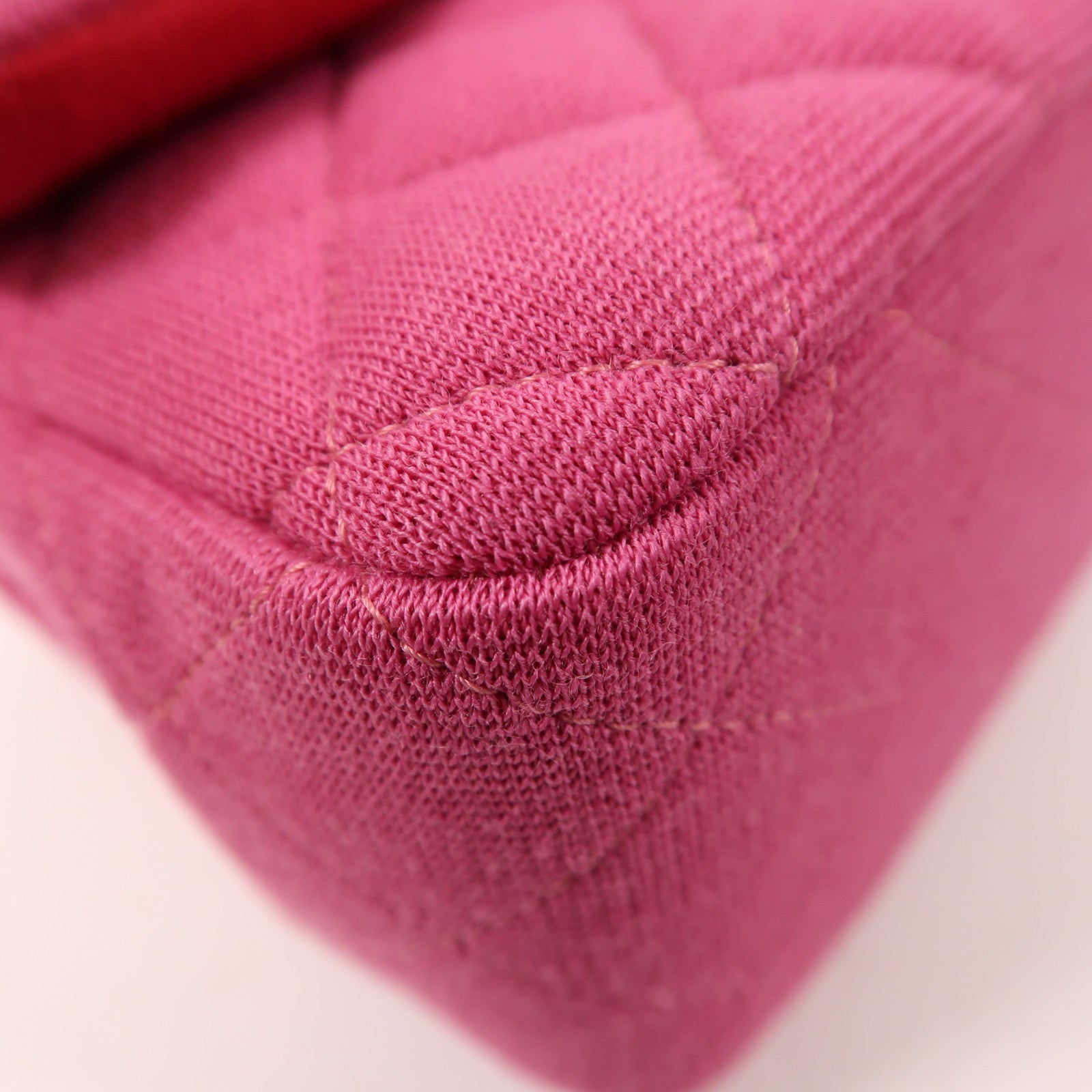 CHANEL 棉質Mini Classic 20金扣鏈帶肩背袋