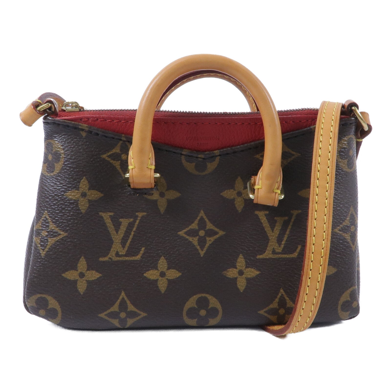 LOUIS VUITTON Monogram Nano Pallas手挽肩背兩用袋
