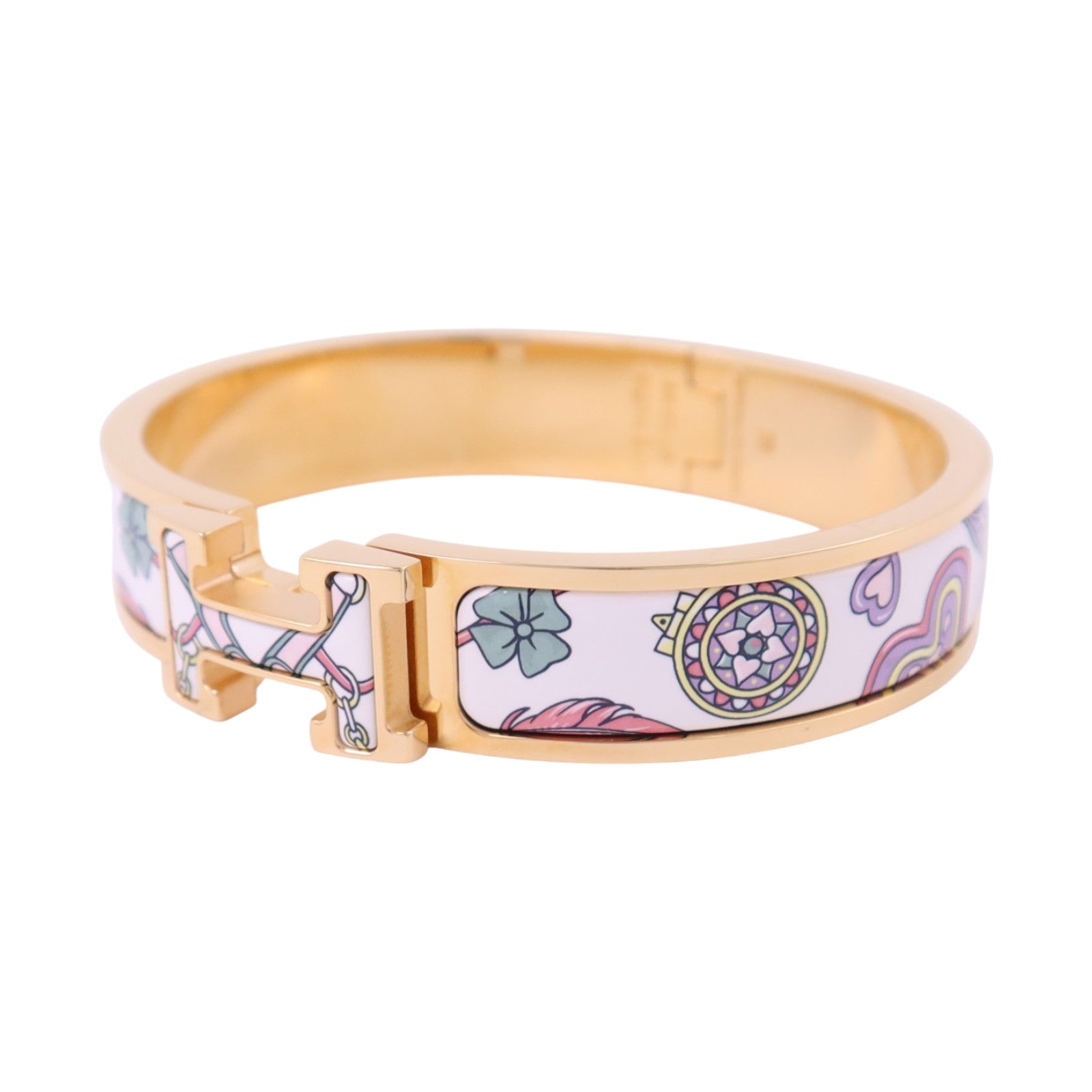 HERMES 金屬/琺瑯Clic H Bracelet金扣手鏈