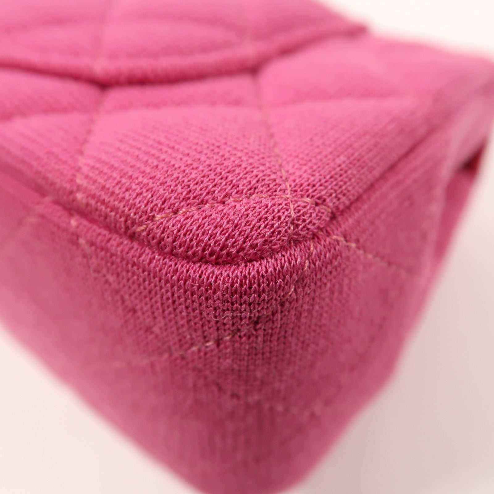 CHANEL 棉質Mini Classic 20金扣鏈帶肩背袋