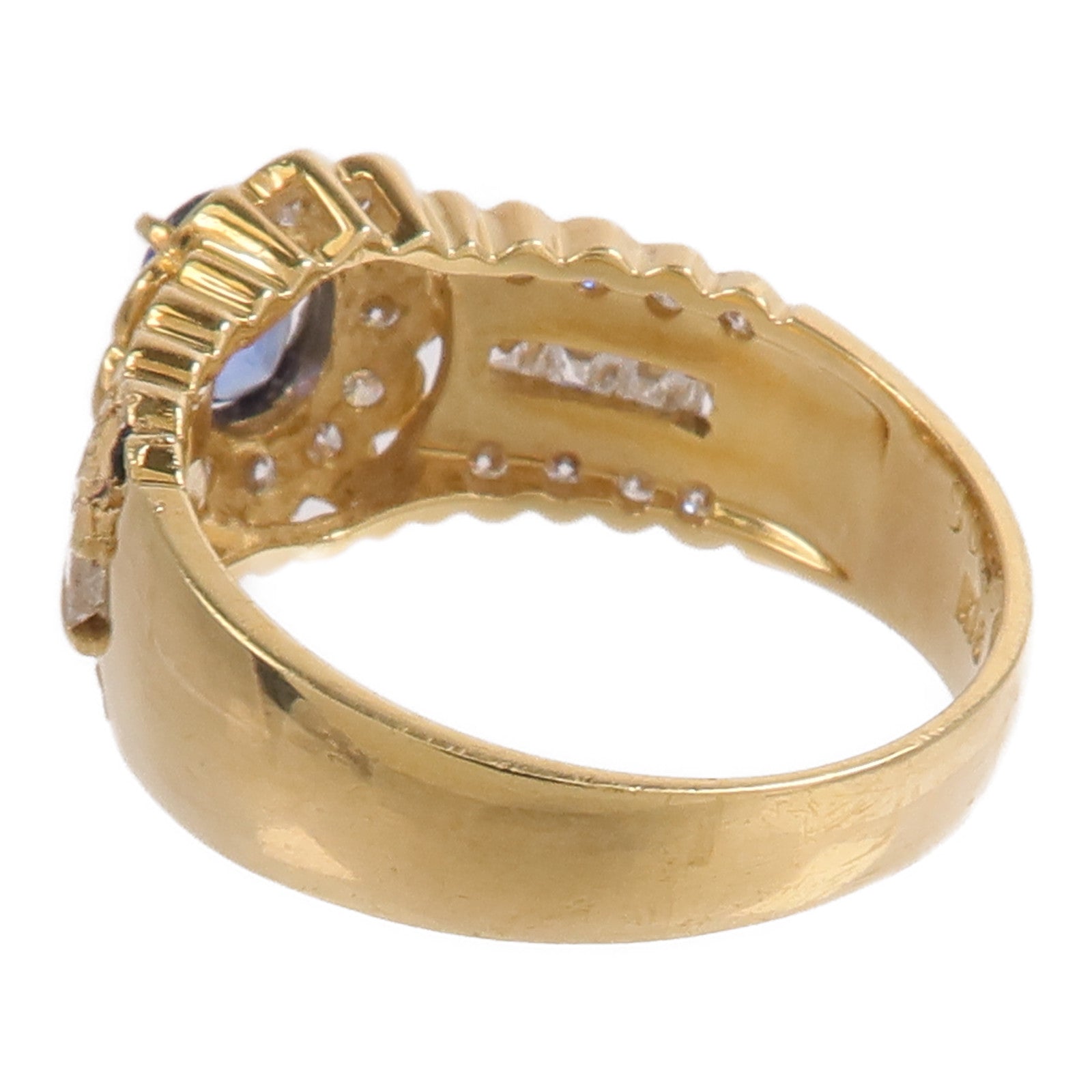 JEWELRY 18K黃金Sapphire Diamond Ring藍寶石/鑽石戒指