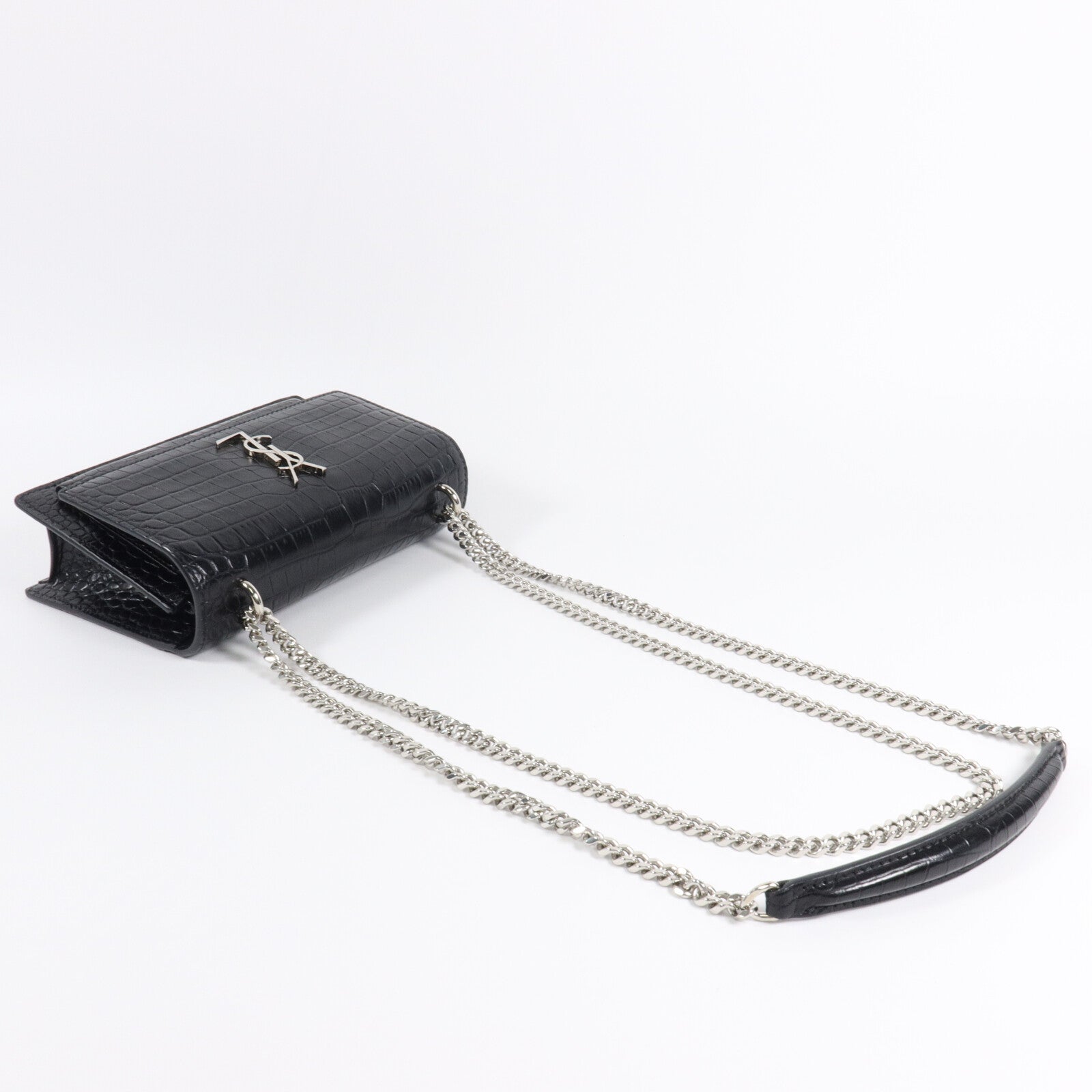 SAINT LAURENT 牛皮皮革Sunset Mini鏈帶肩背袋