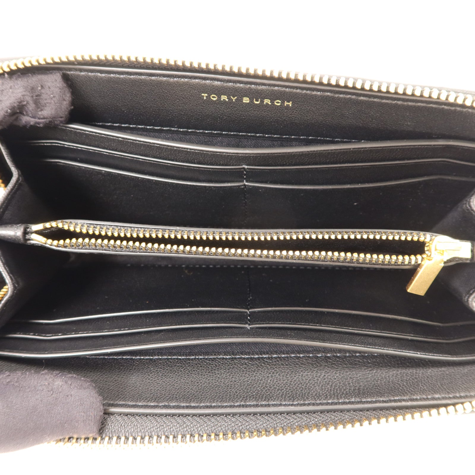 Tory Burch 牛皮皮革Long Round Wallet金扣長錢包