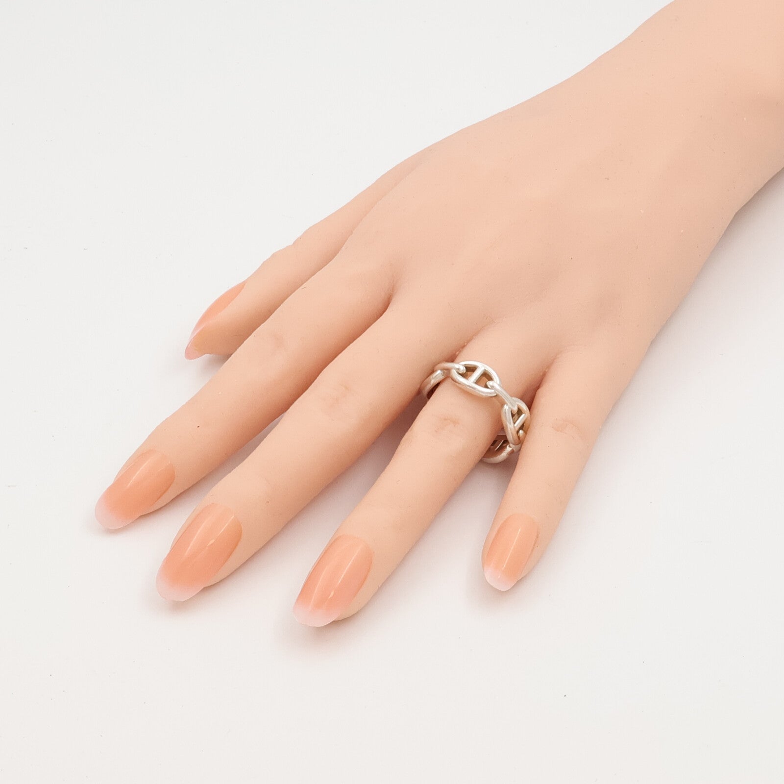 HERMES 925純銀Chain D'ancre Enchainee戒指