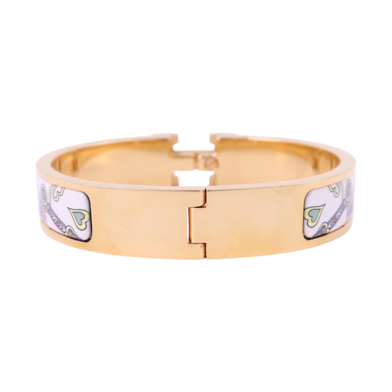 HERMES 金屬/琺瑯Clic H Bracelet金扣手鏈