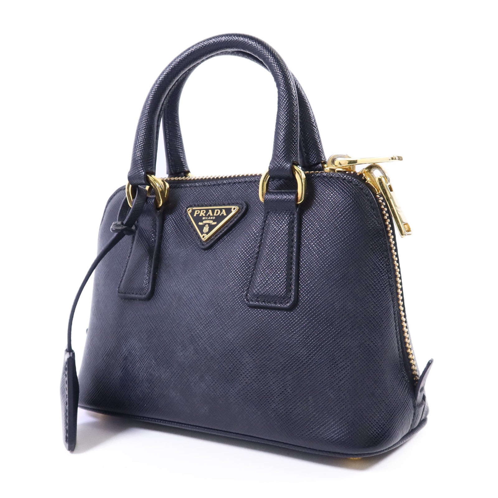 PRADA Saffiano皮革2 Way Shoulder金扣手挽肩背兩用袋