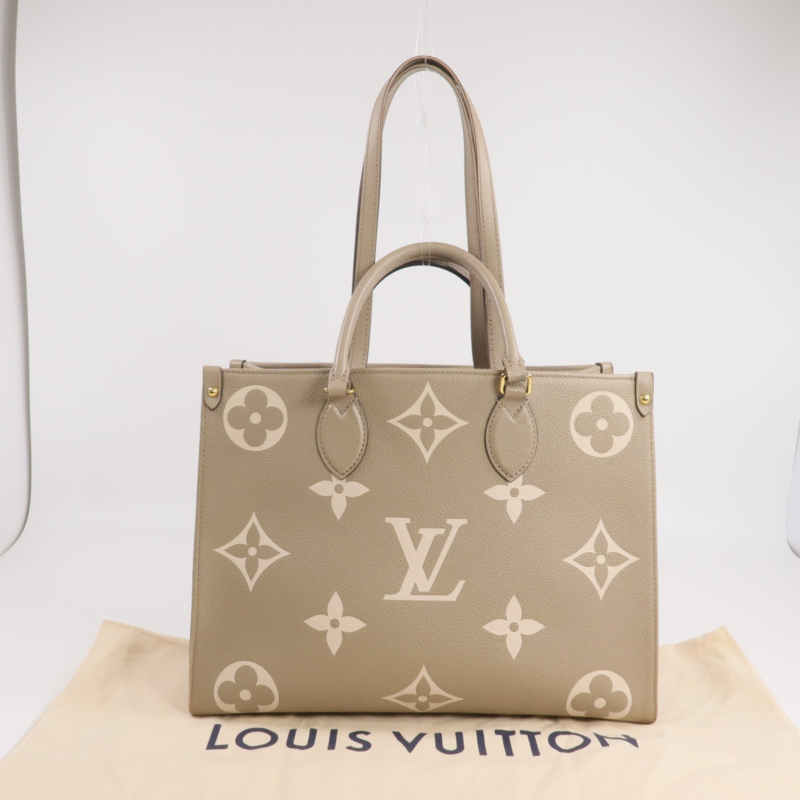 LOUIS VUITTON Monogram Empreinte OnTheGo MM金扣手挽肩背兩用袋