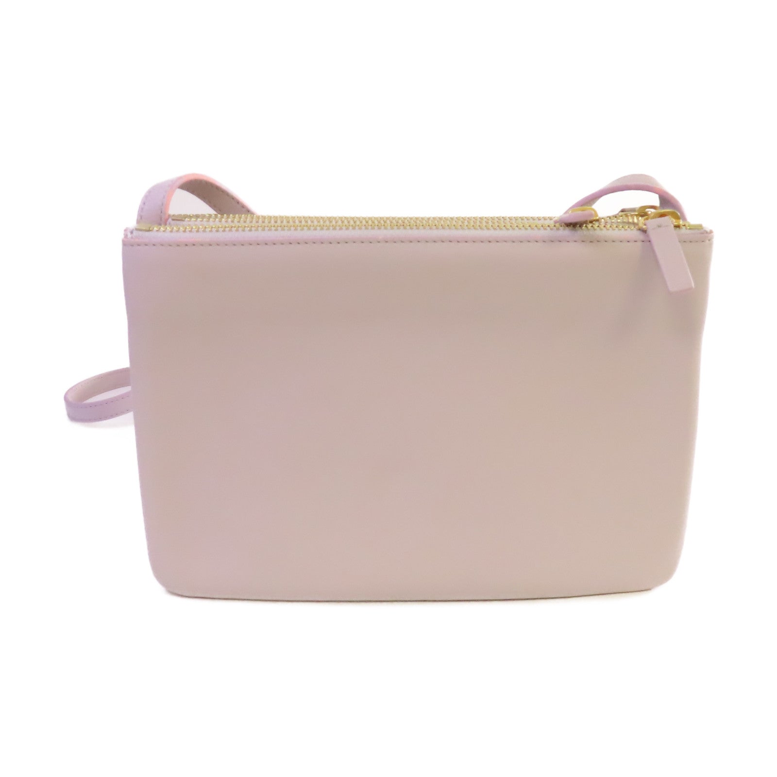 CELINE 牛皮皮革Trio Shoulder Bag金扣肩背袋淺紫色