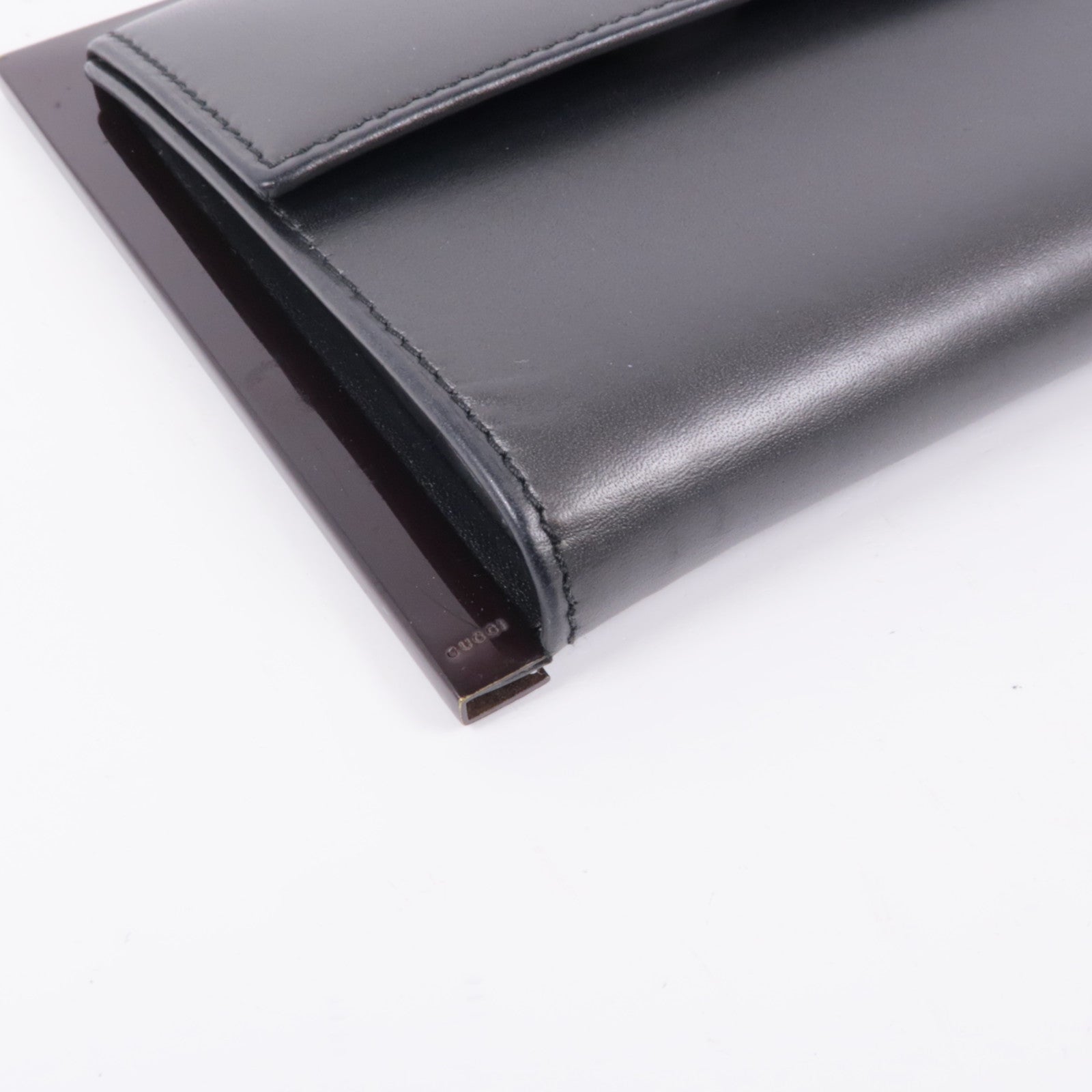 GUCCI GG Wallet Wallet Calfskin Leather Brown