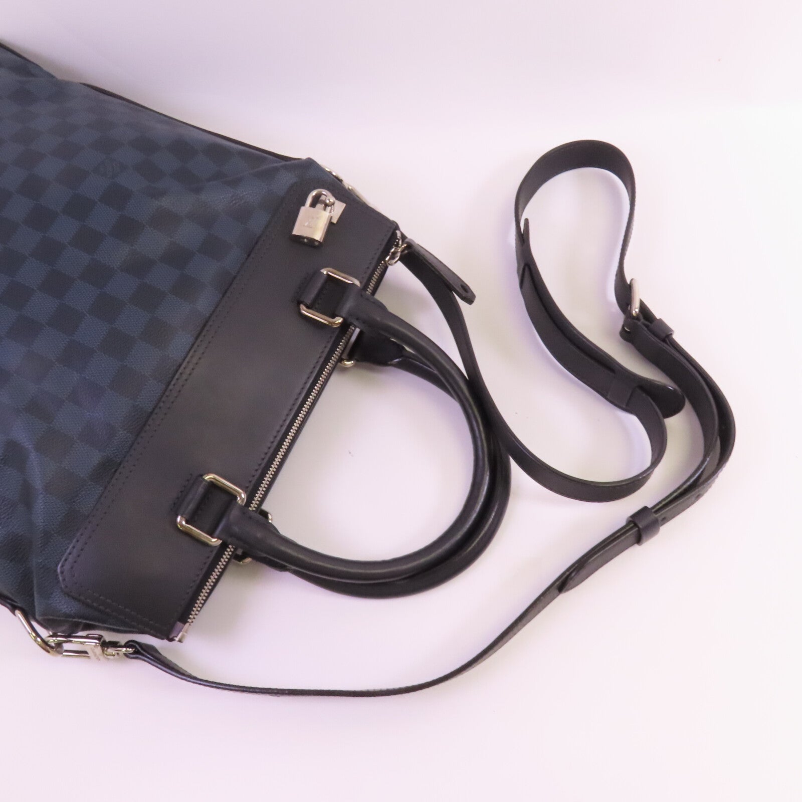 LOUIS VUITTON Damier Cobalt Greenwich手挽肩背兩用袋