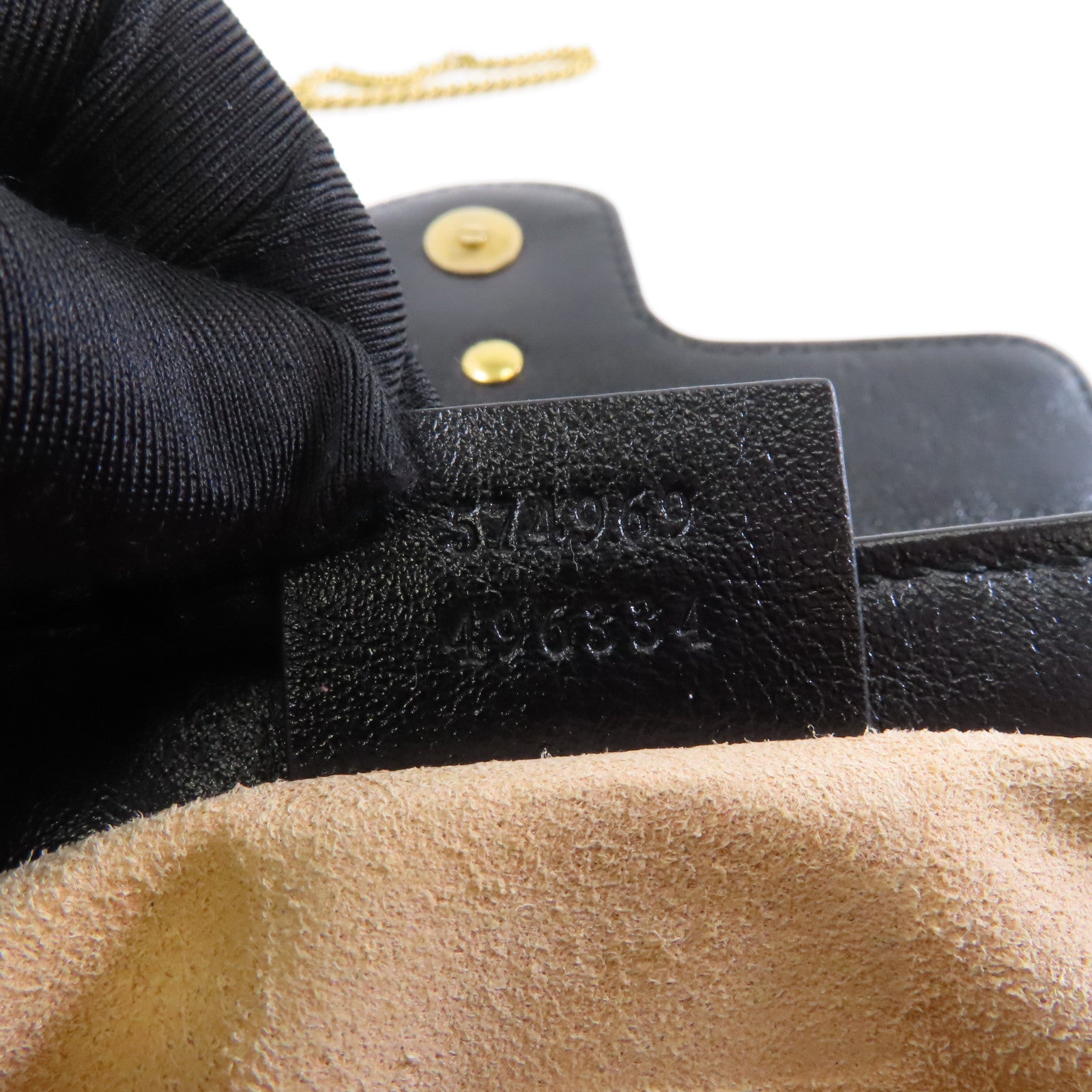GUCCI 【激減優惠】牛皮皮革GG Marmont金扣鏈帶肩背袋棕色