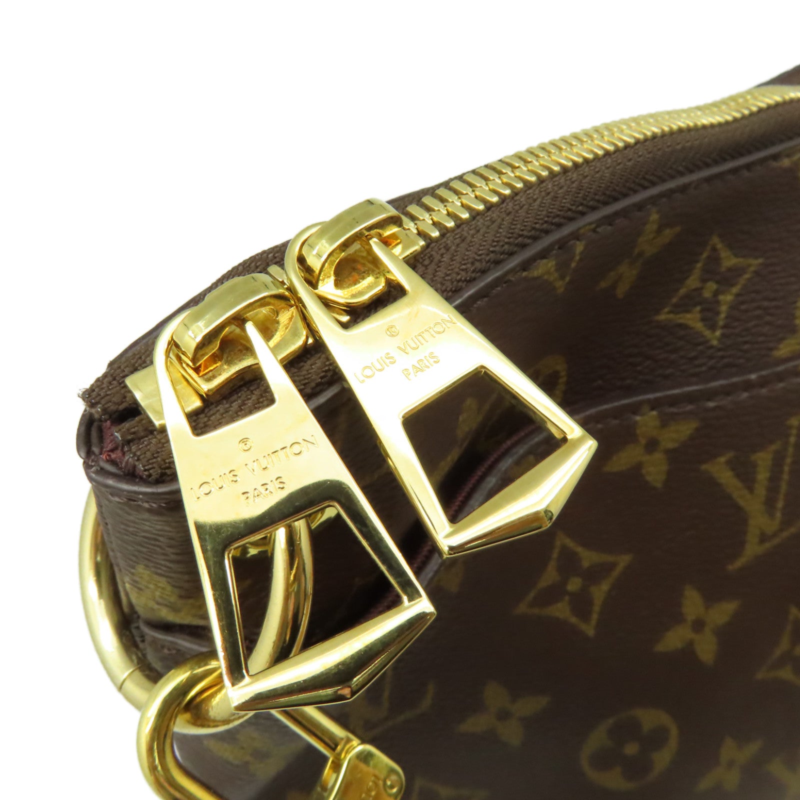 LOUIS VUITTON Monogram Odeon PM Shoulder Bag金扣肩背袋啡色