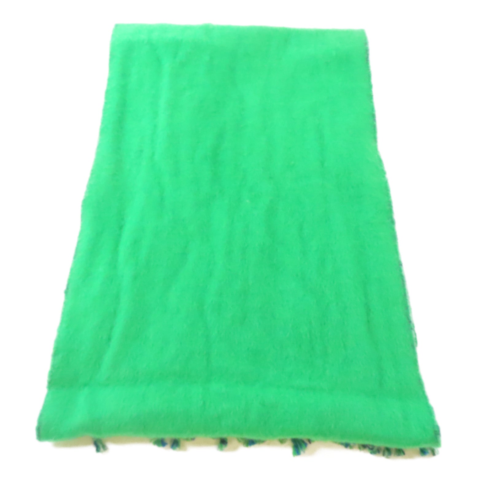 HERMES 羊絨Scarf圍巾綠色/藍色