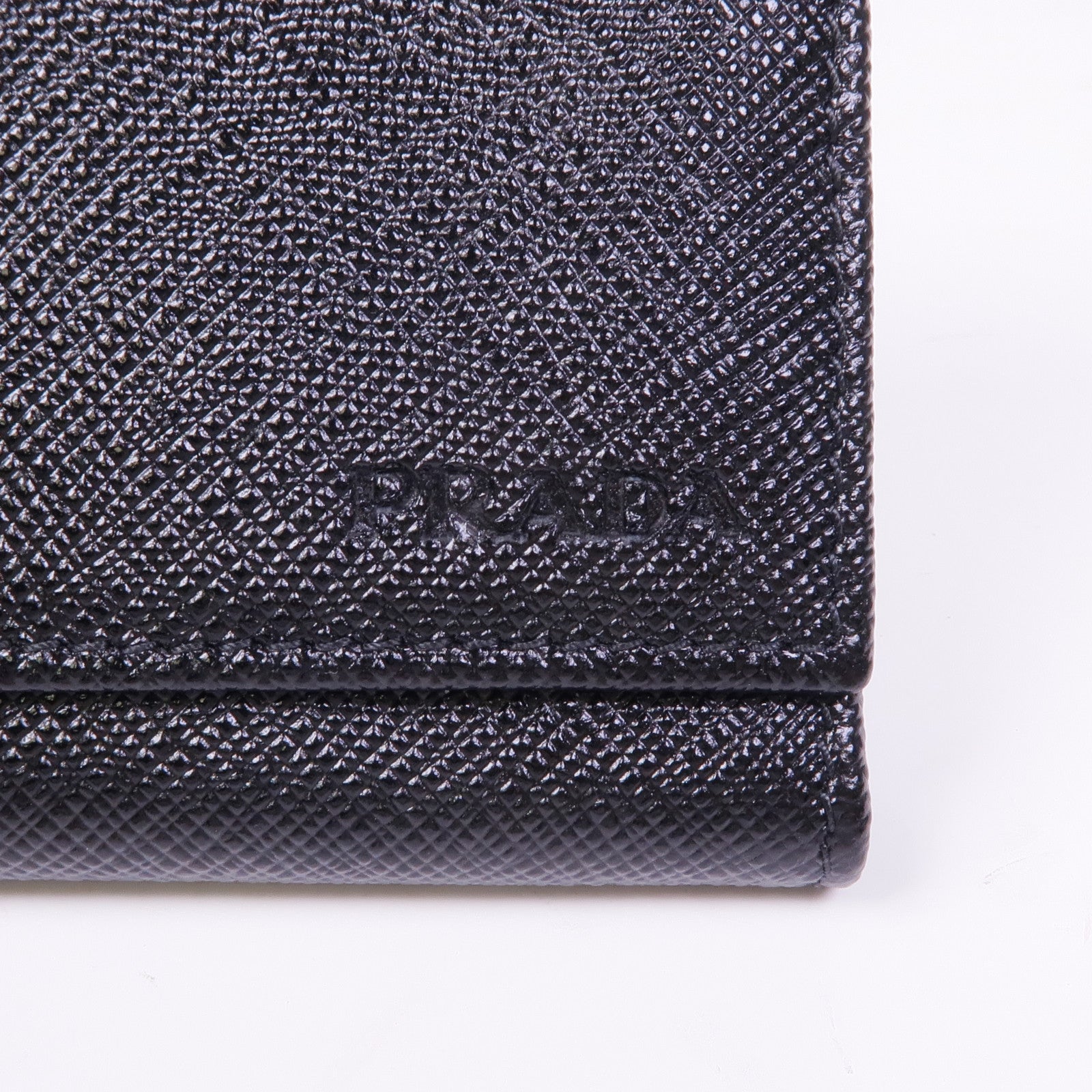 PRADA 牛皮皮革Key Case銀扣鑰匙包