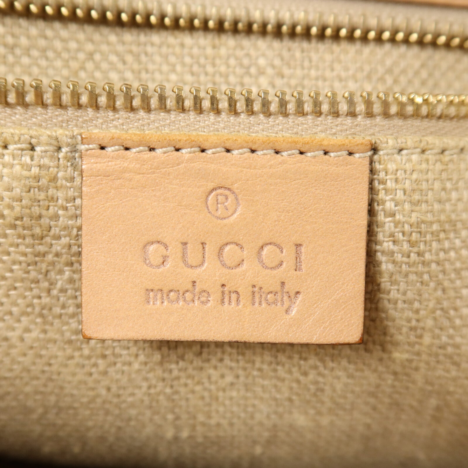 GUCCI 帆布Hand Bag金扣手挽袋