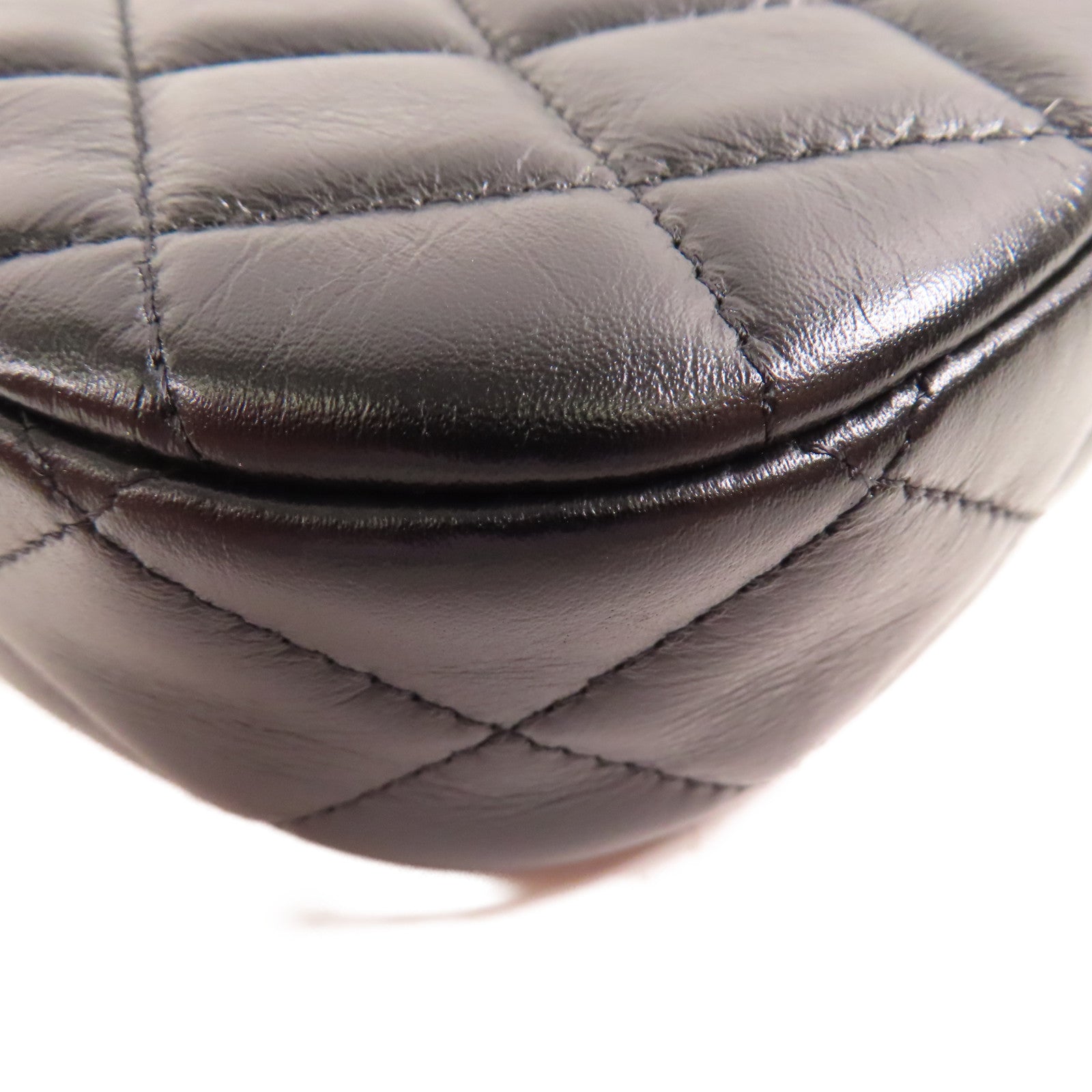 CHANEL 牛皮皮革Shoulder Bag金扣鏈帶肩背袋
