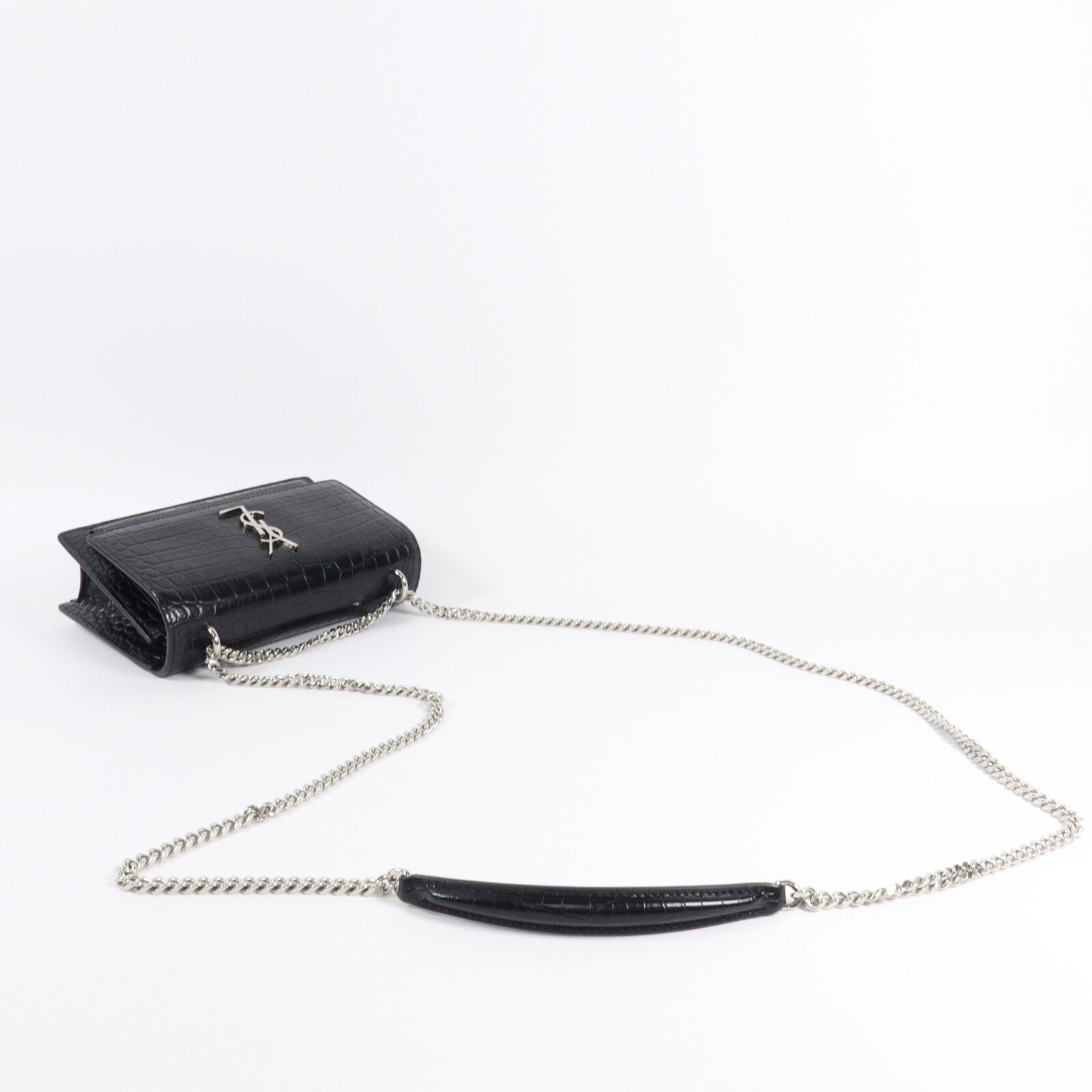 SAINT LAURENT 牛皮皮革Sunset Mini鏈帶肩背袋