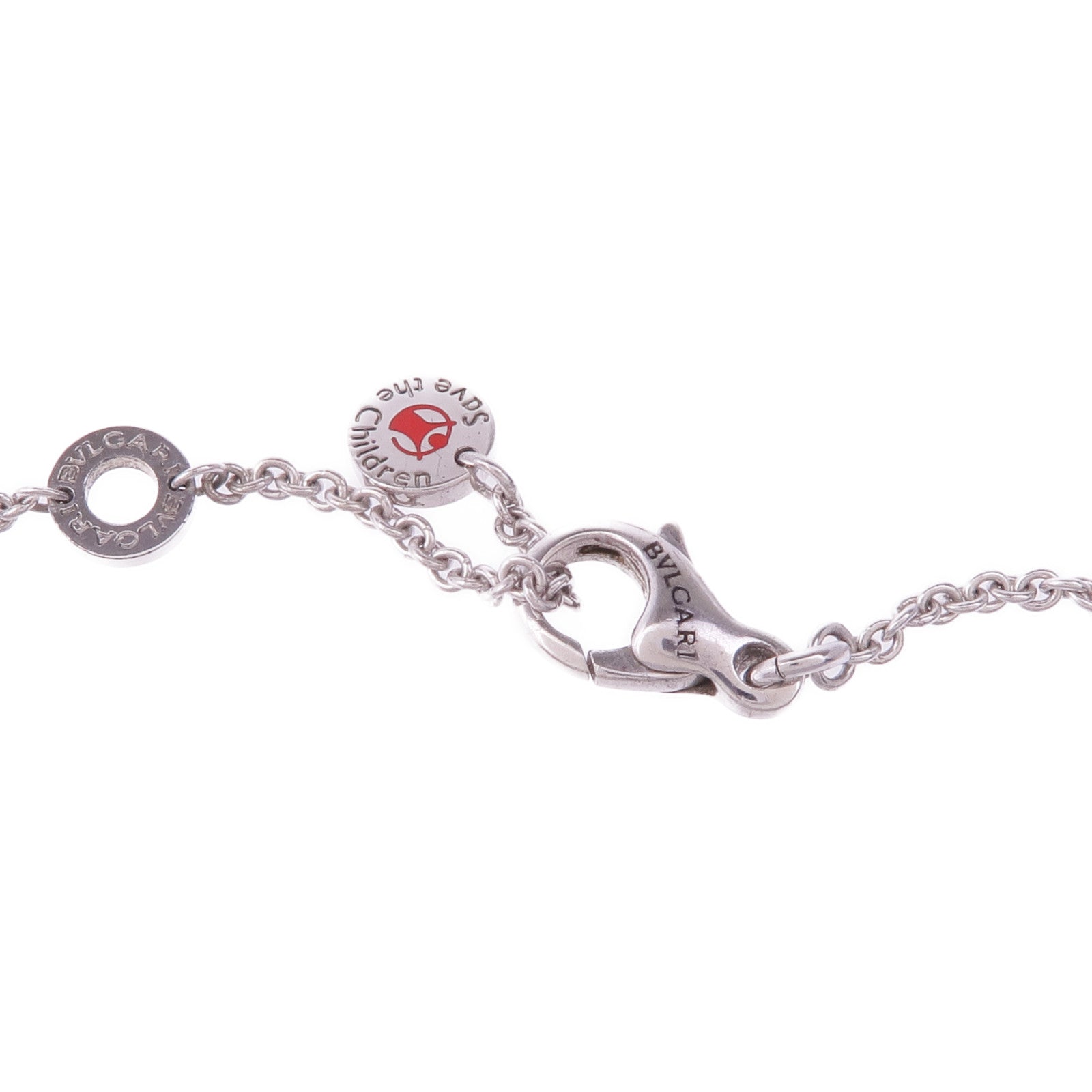 BVLGARI 925純銀/陶瓷Save The Children Necklace項鍊