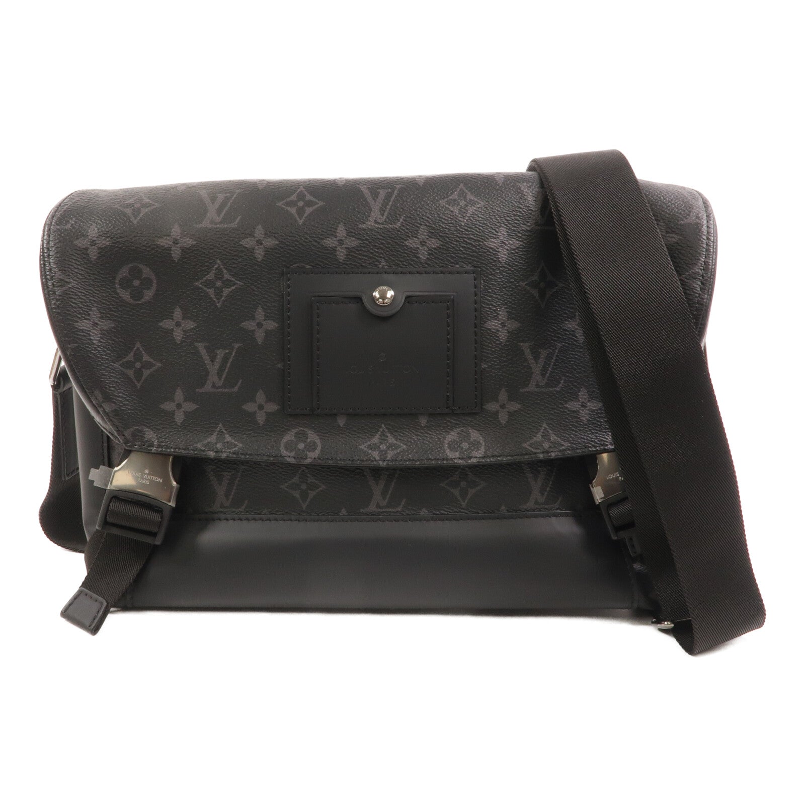 LOUIS VUITTON Monogram Eclipse Messenger PM Voyager肩背袋