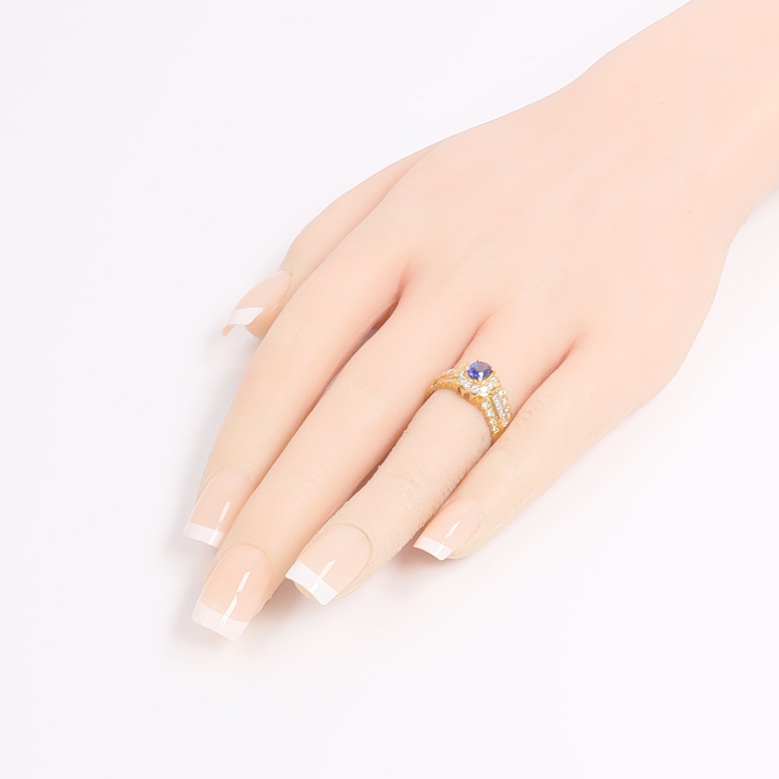JEWELRY 18K黃金Sapphire Diamond Ring藍寶石/鑽石戒指
