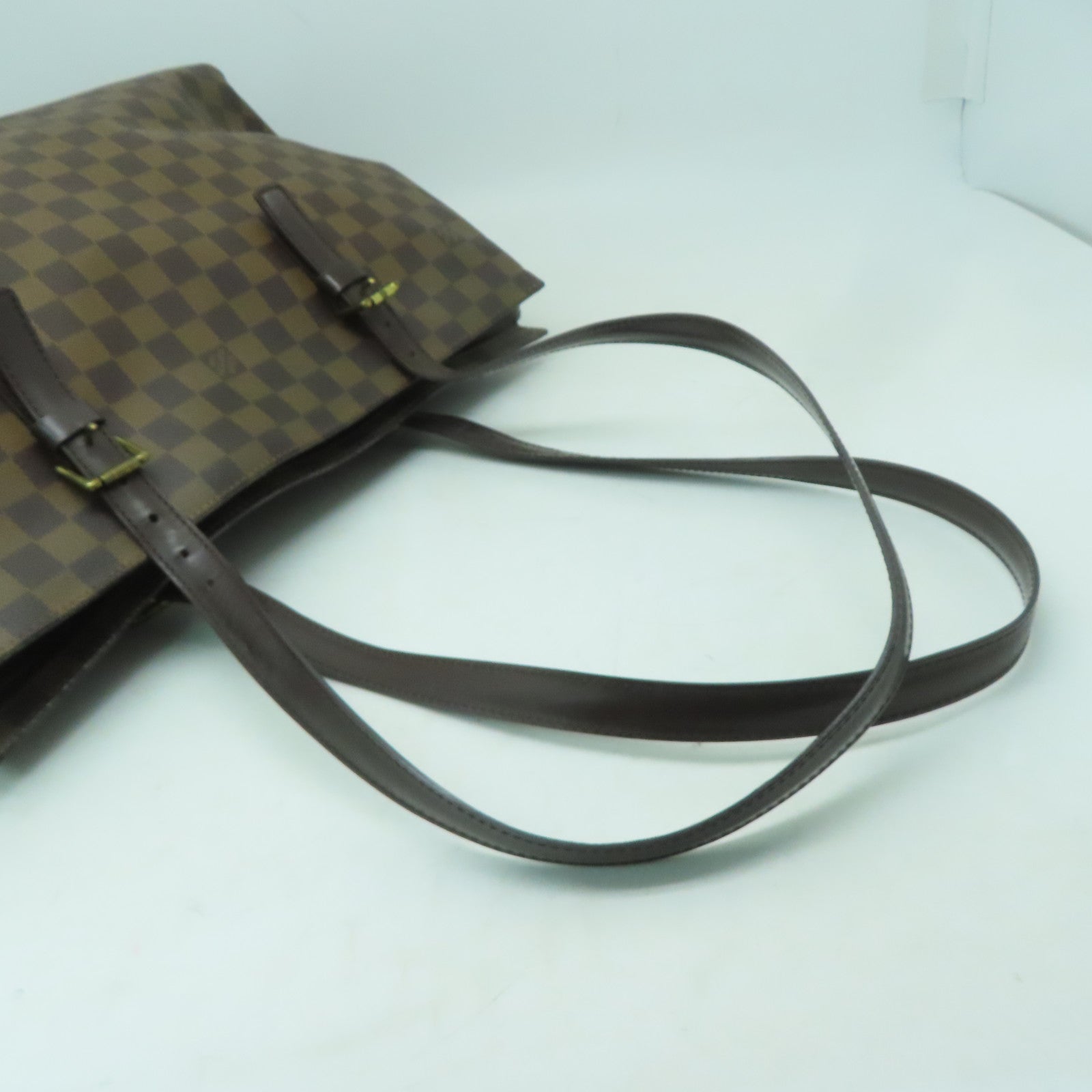 LOUIS VUITTON **【激減優惠】Damier Chelsea金扣肩背袋啡色