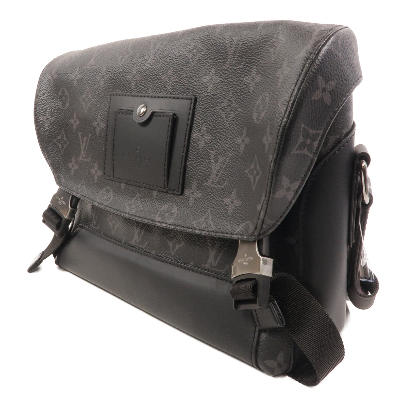 LOUIS VUITTON Monogram Eclipse Messenger PM Voyager肩背袋