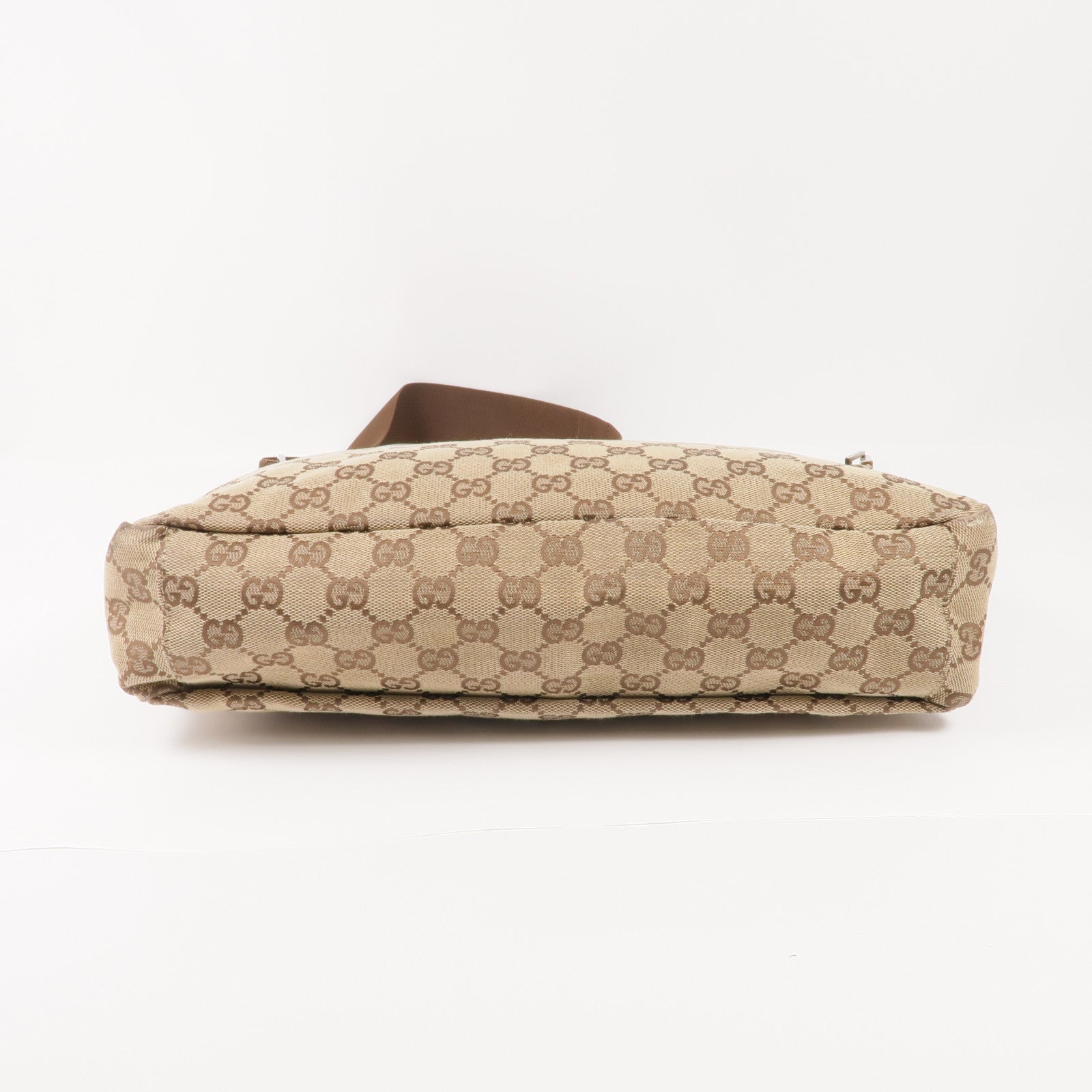 GUCCI 帆布Shoulder Bag銀扣肩背袋