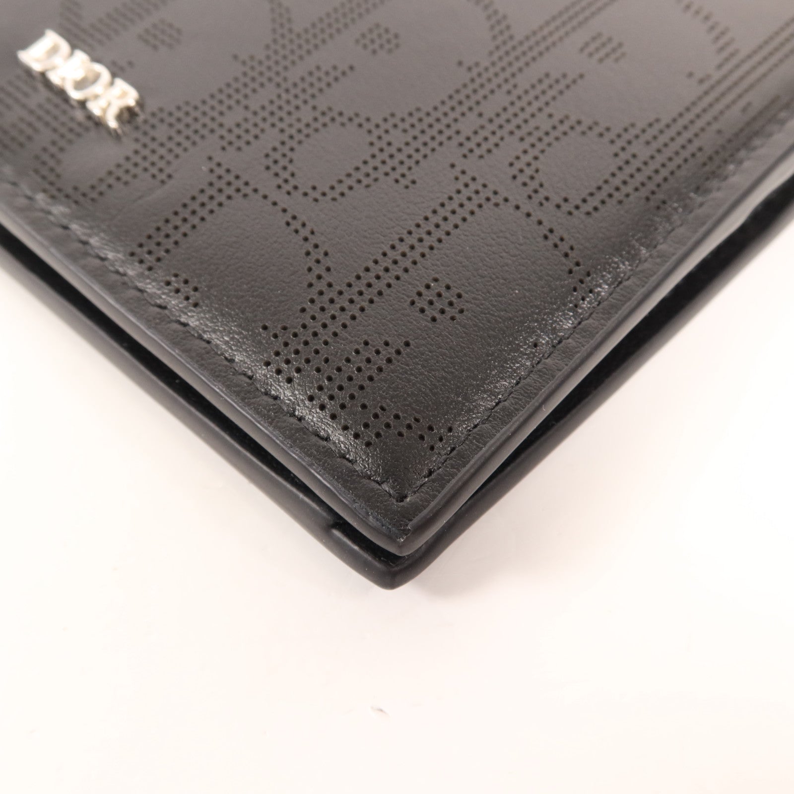 Dior 牛皮皮革Wallet銀扣錢包