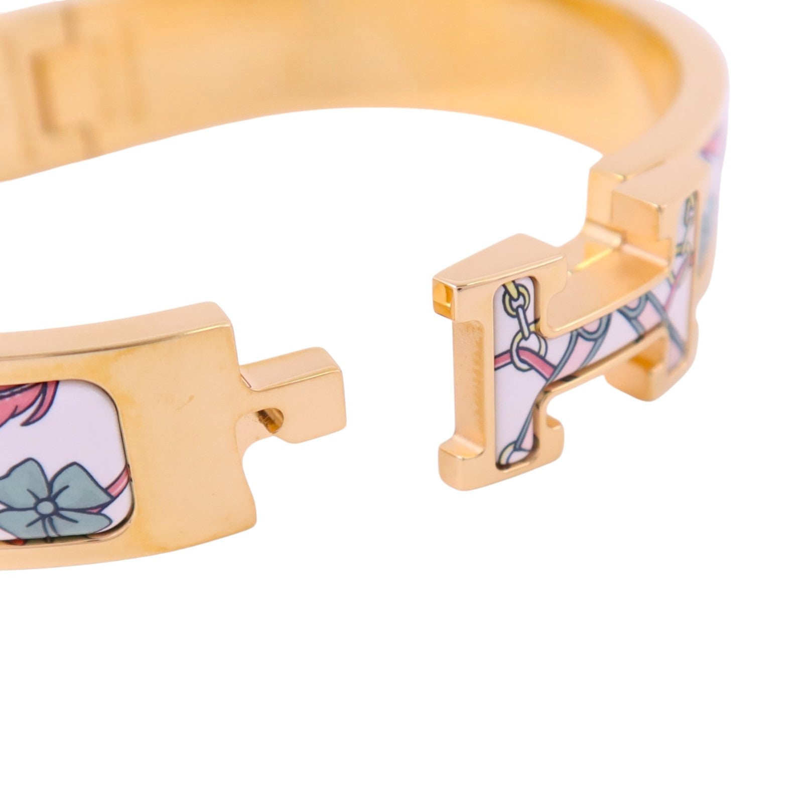 HERMES 金屬/琺瑯Clic H Bracelet金扣手鏈