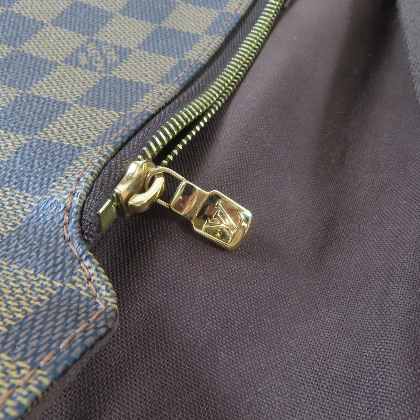 LOUIS VUITTON 【激減優惠】Damier Brooklyn GM金扣肩背袋啡色