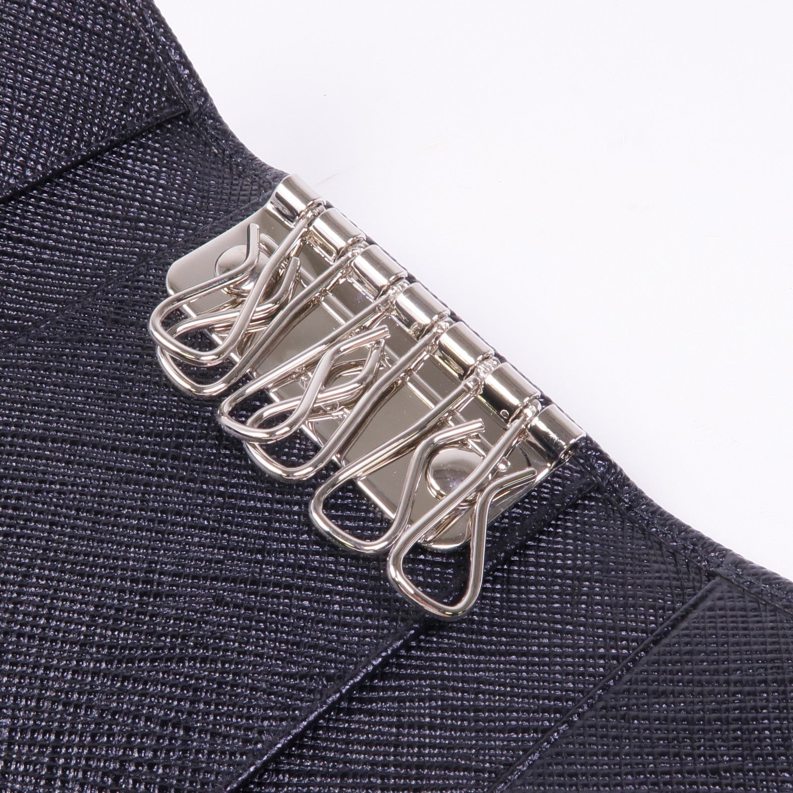 PRADA 牛皮皮革Key Case銀扣鑰匙包
