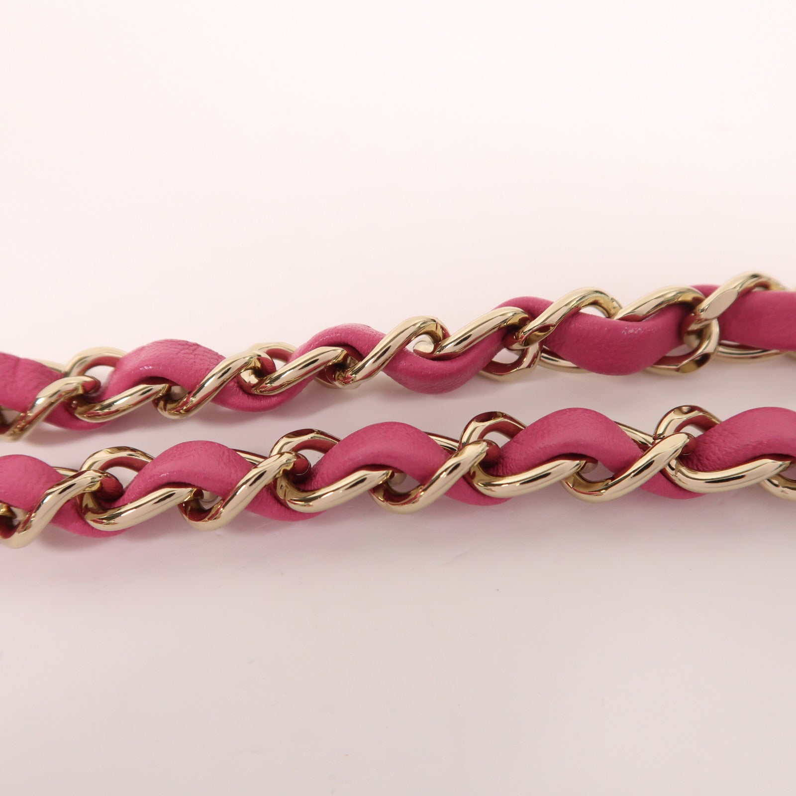 CHANEL 棉質Mini Classic 20金扣鏈帶肩背袋