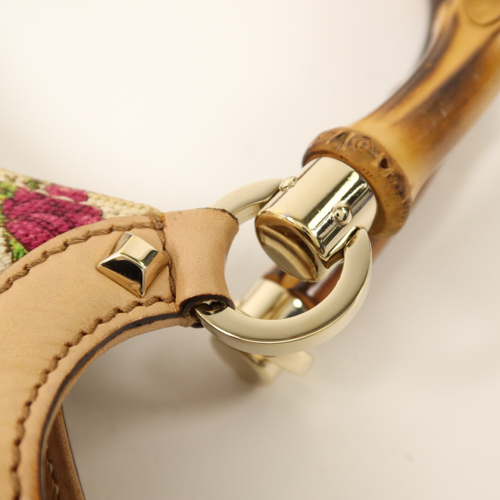 GUCCI 帆布Hand Bag金扣手挽袋