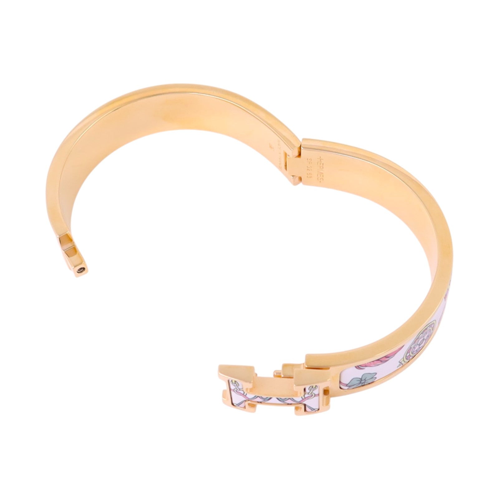 HERMES 金屬/琺瑯Clic H Bracelet金扣手鏈