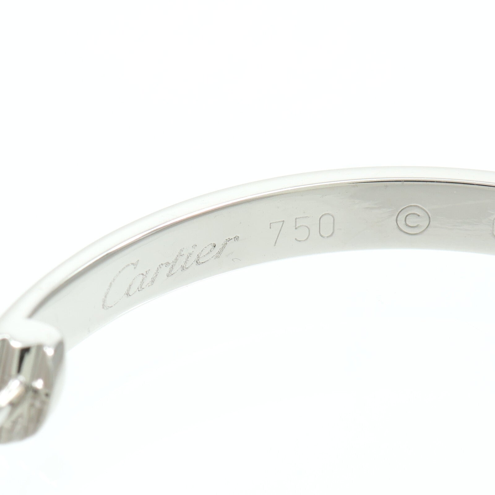CARTIER 18K白金Love Hoop Earrings Large Model耳環
