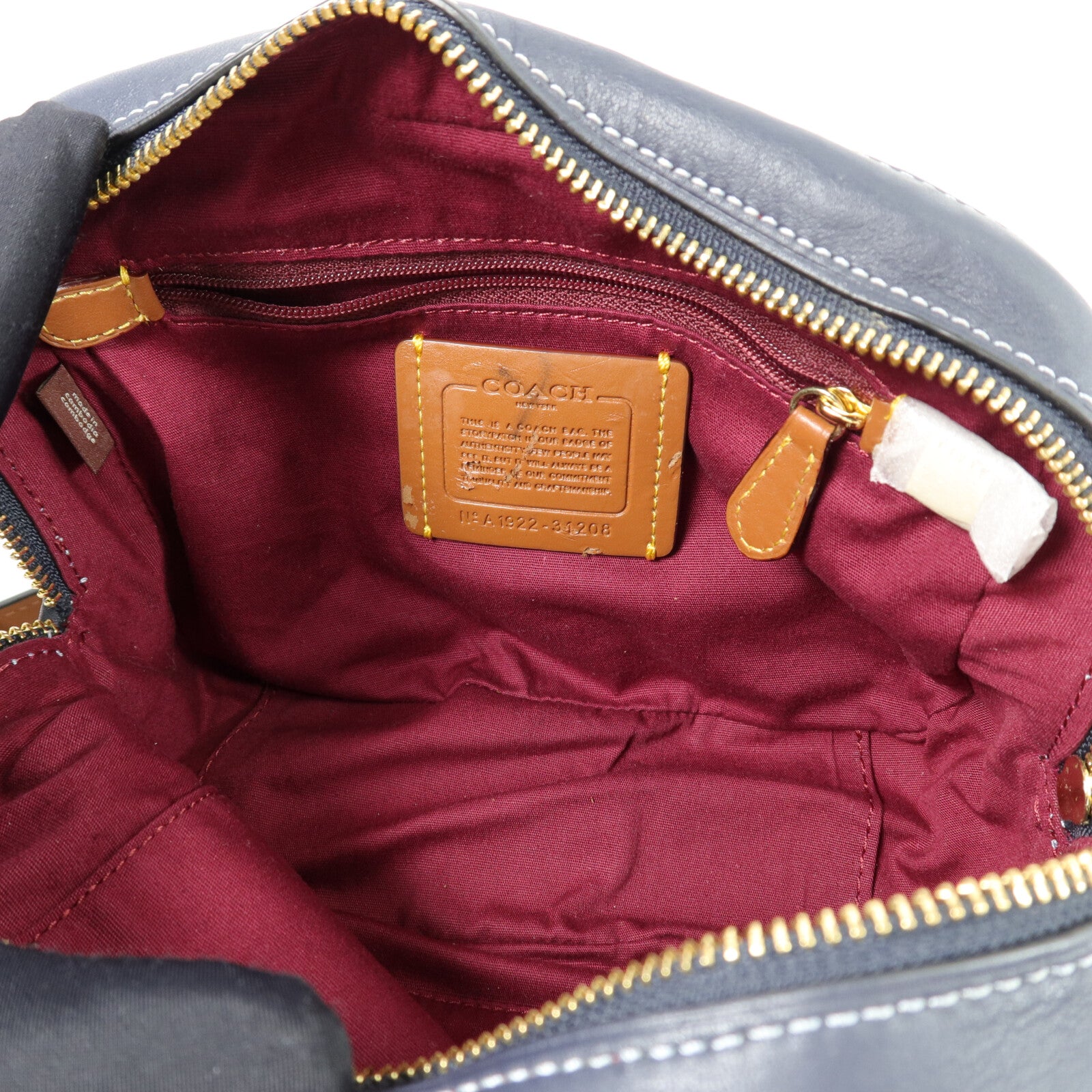 COACH 塗層帆布/牛皮皮革Camera Bag肩背袋