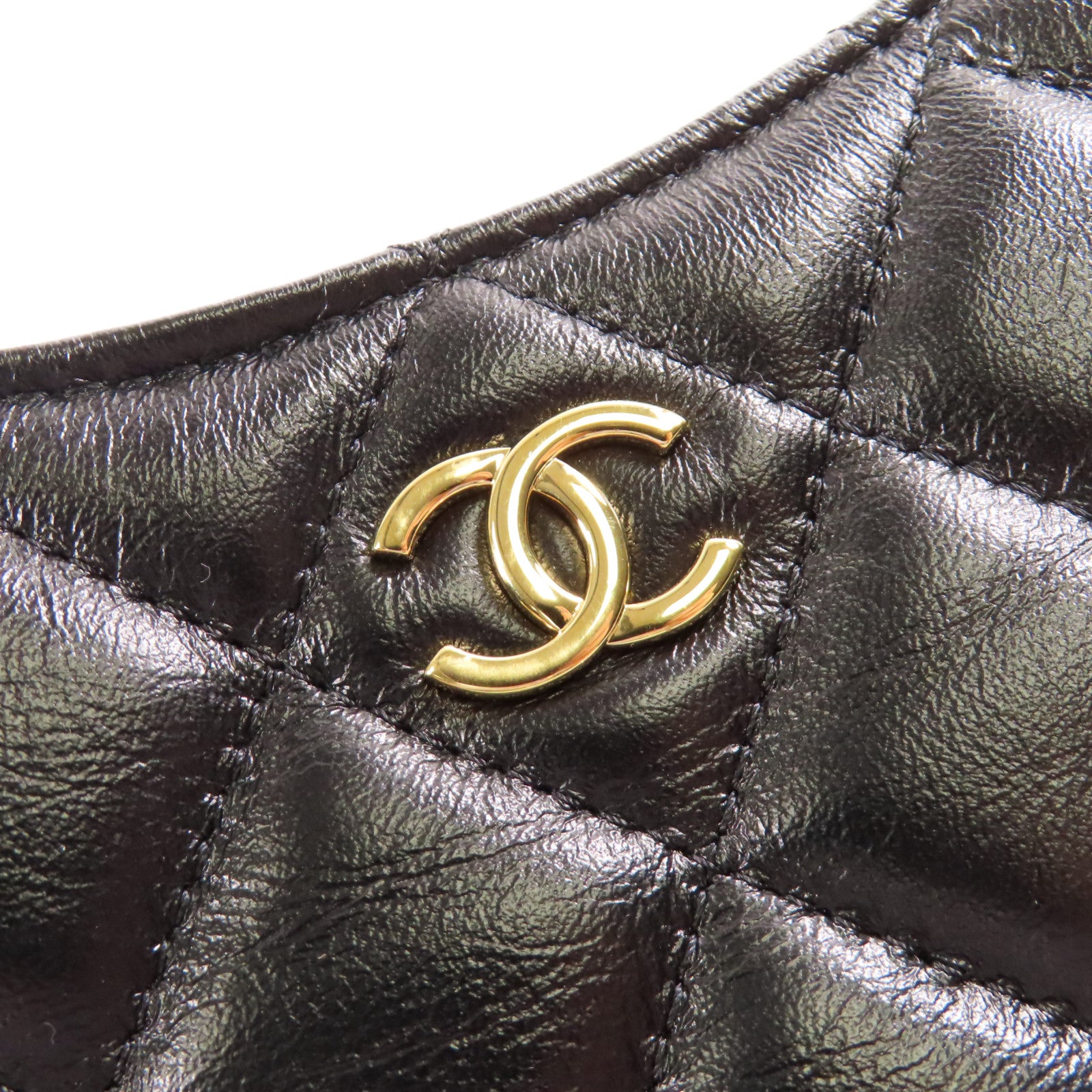 CHANEL 牛皮皮革Shoulder Bag金扣鏈帶肩背袋
