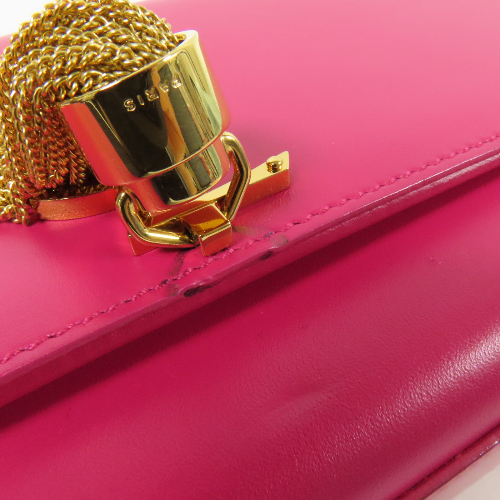 SAINT LAURENT 牛皮皮革Kate金扣鏈帶肩背袋