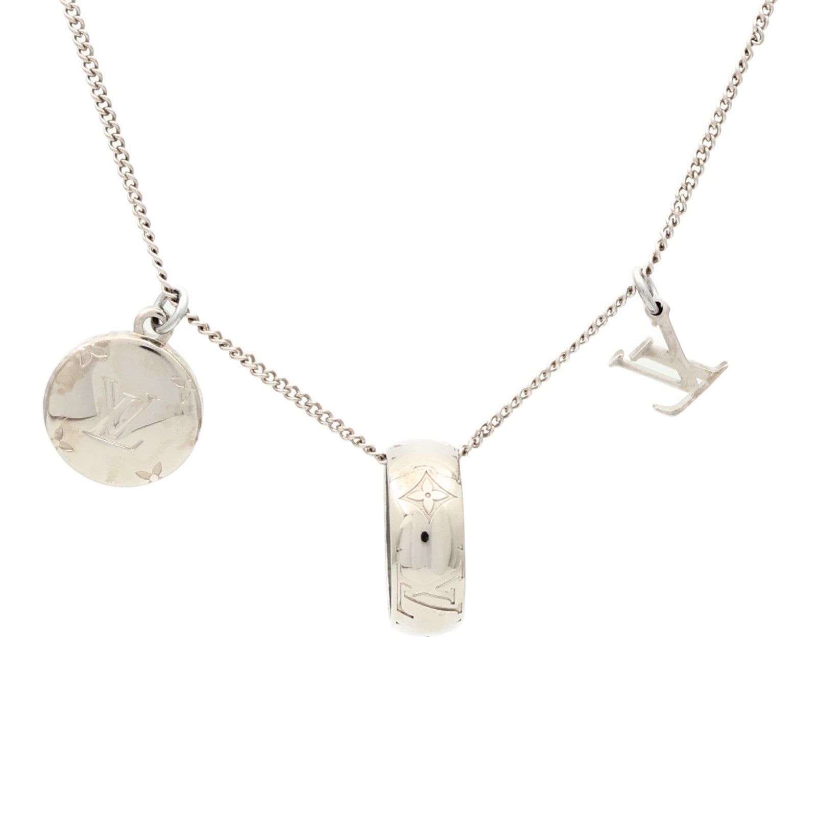 LOUIS VUITTON 金屬Monogram Charms Necklace項鍊